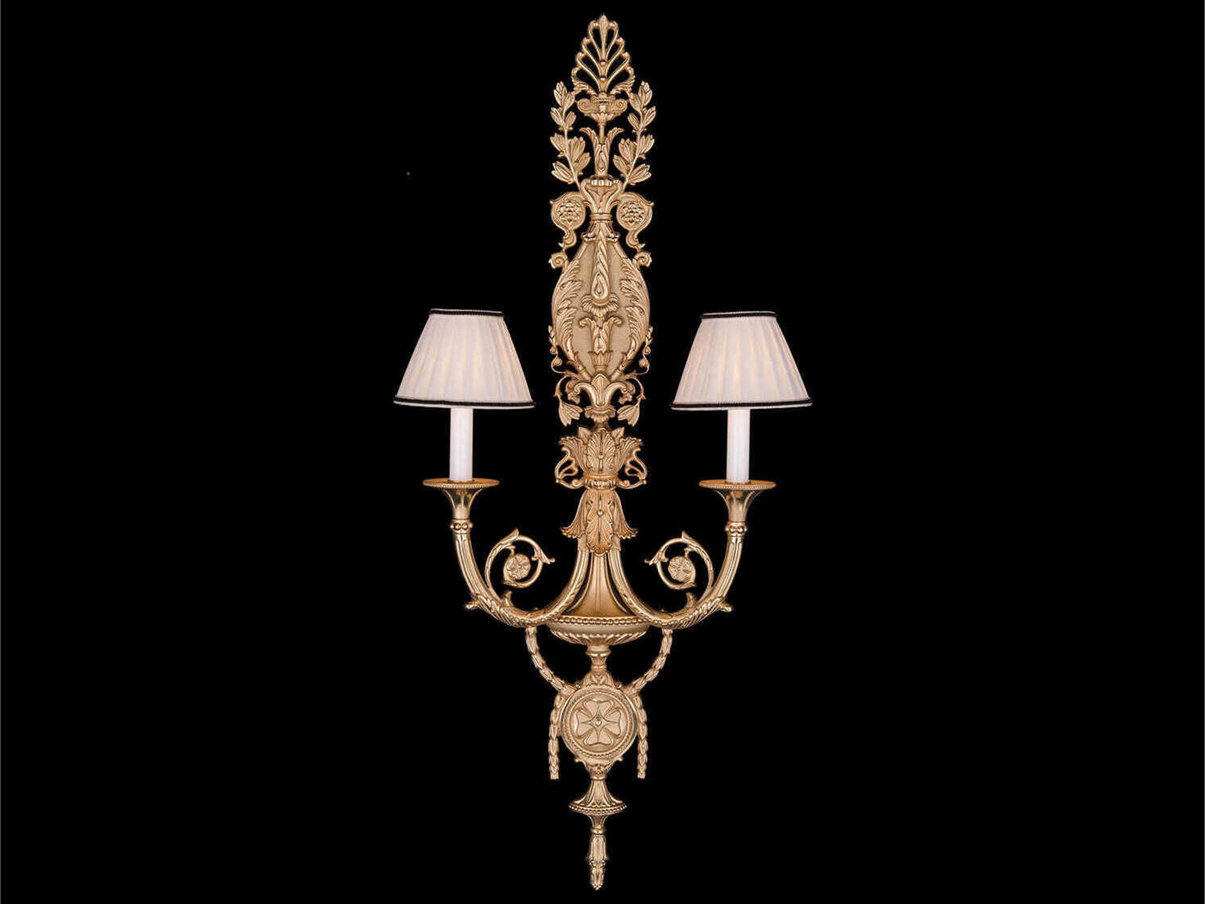 Mariner Luxury 2-Light Antique Gold Plated Traditional Wall Sconce
