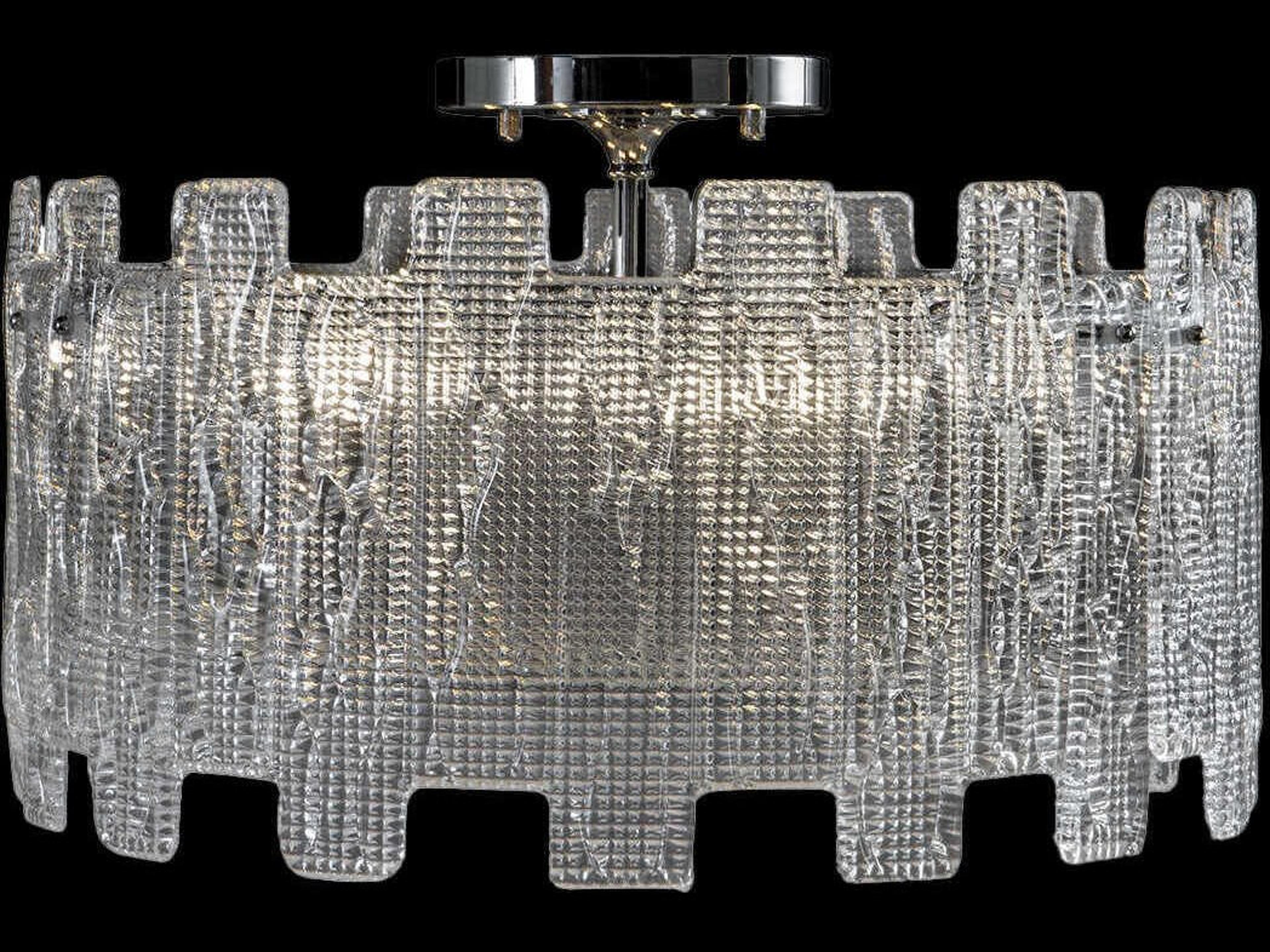 Mariner Luxury 6-Light Polished Chrome Drum Semi Flush Mount
