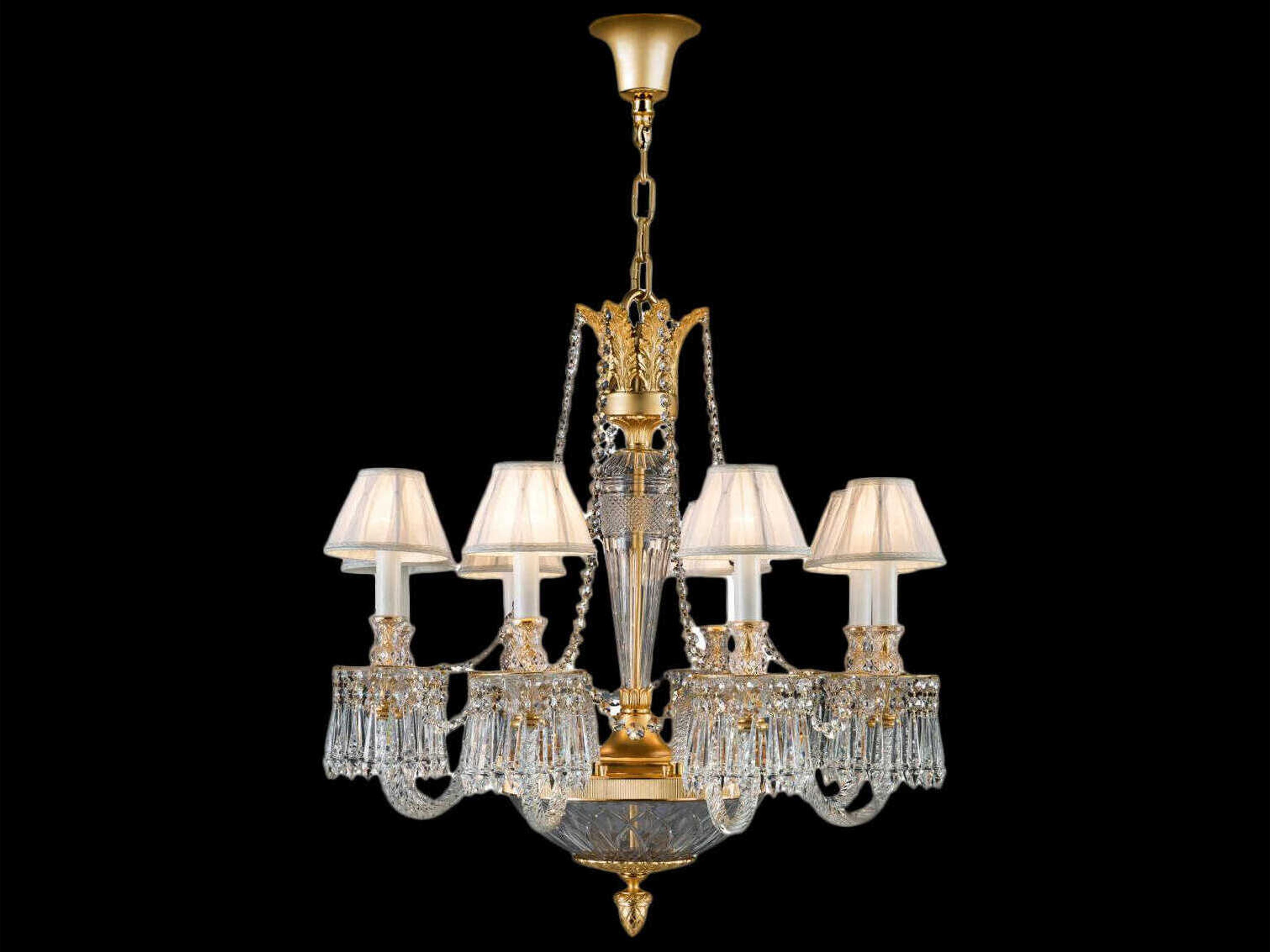 Mariner Luxury 8-Light Antique Gold Plated Traditional Candelabra Chandelier