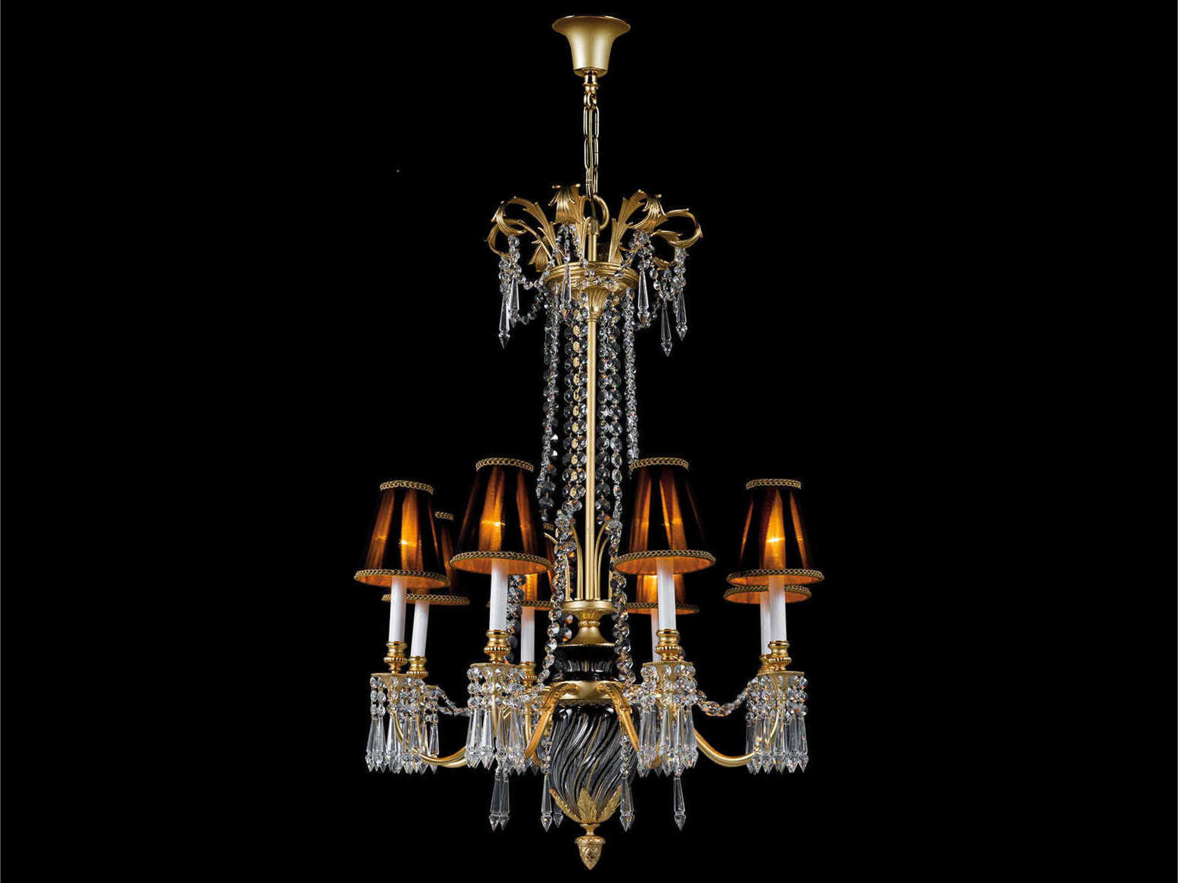 Mariner Luxury 8-Light Antique Gold Plated Traditional Candelabra Chandelier