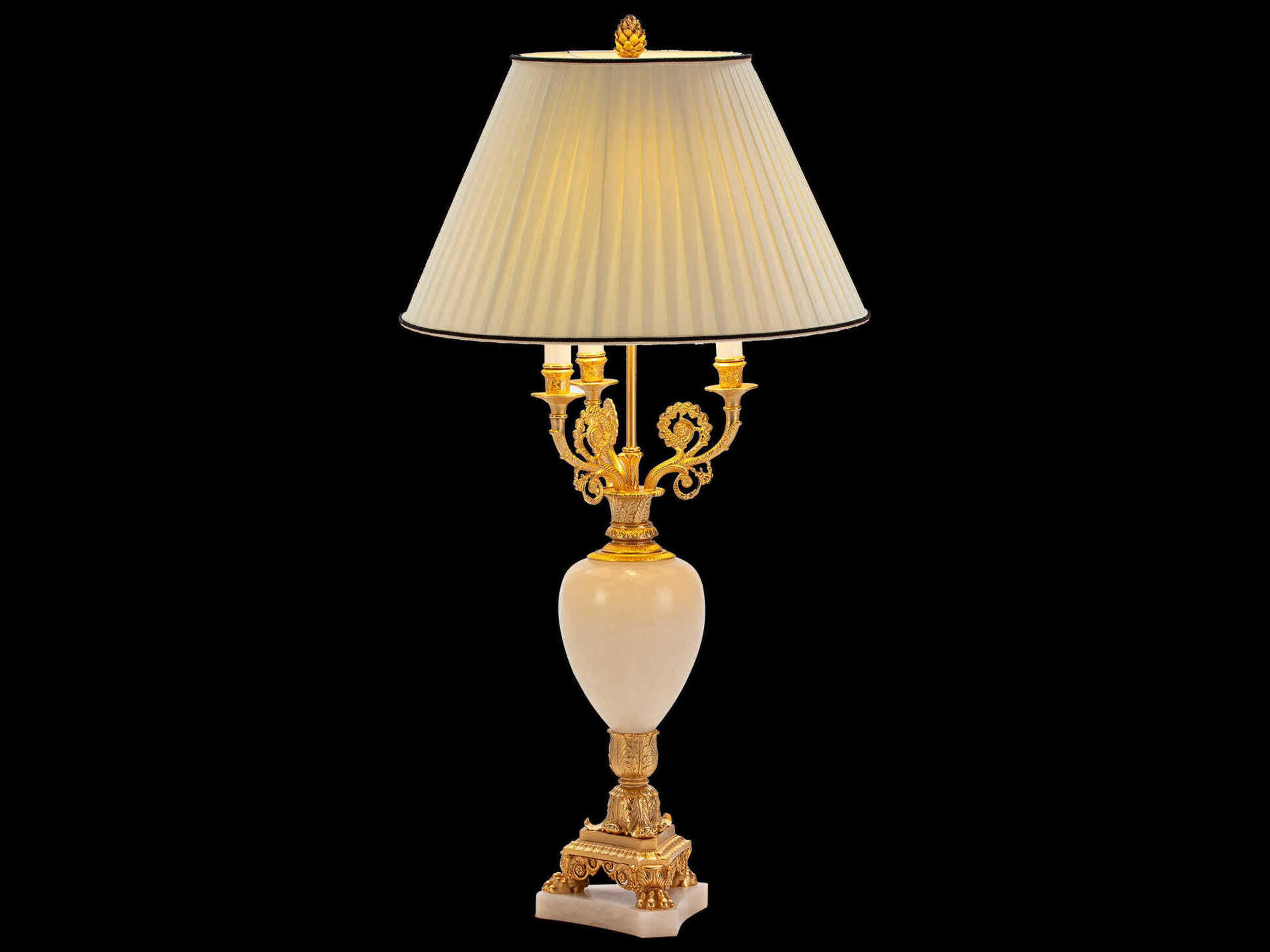 Mariner Luxury Antique Gold Plated Traditional Buffet Lamp