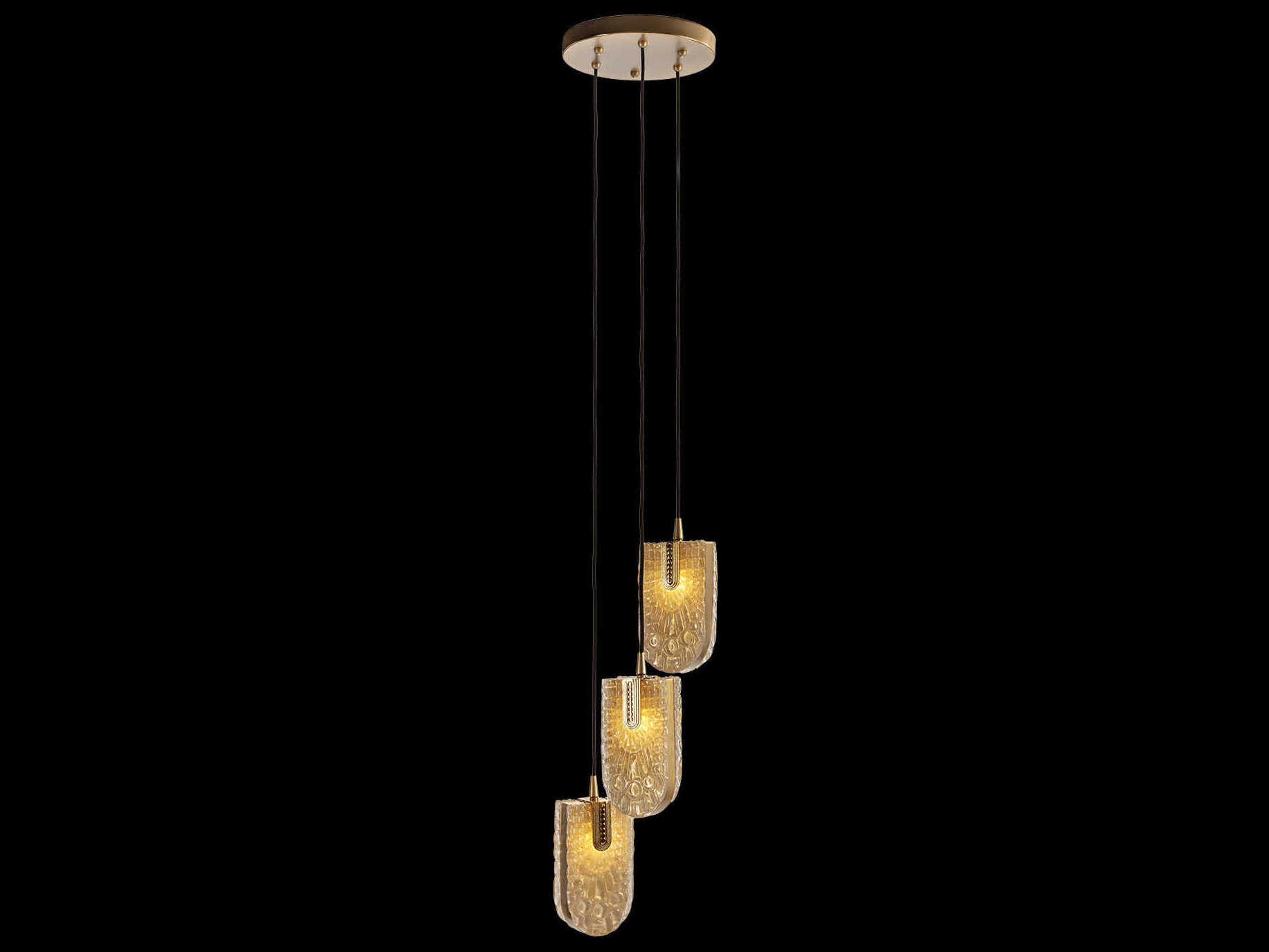 Mariner Luxury 3-Light Antique Gold Plated Pendant