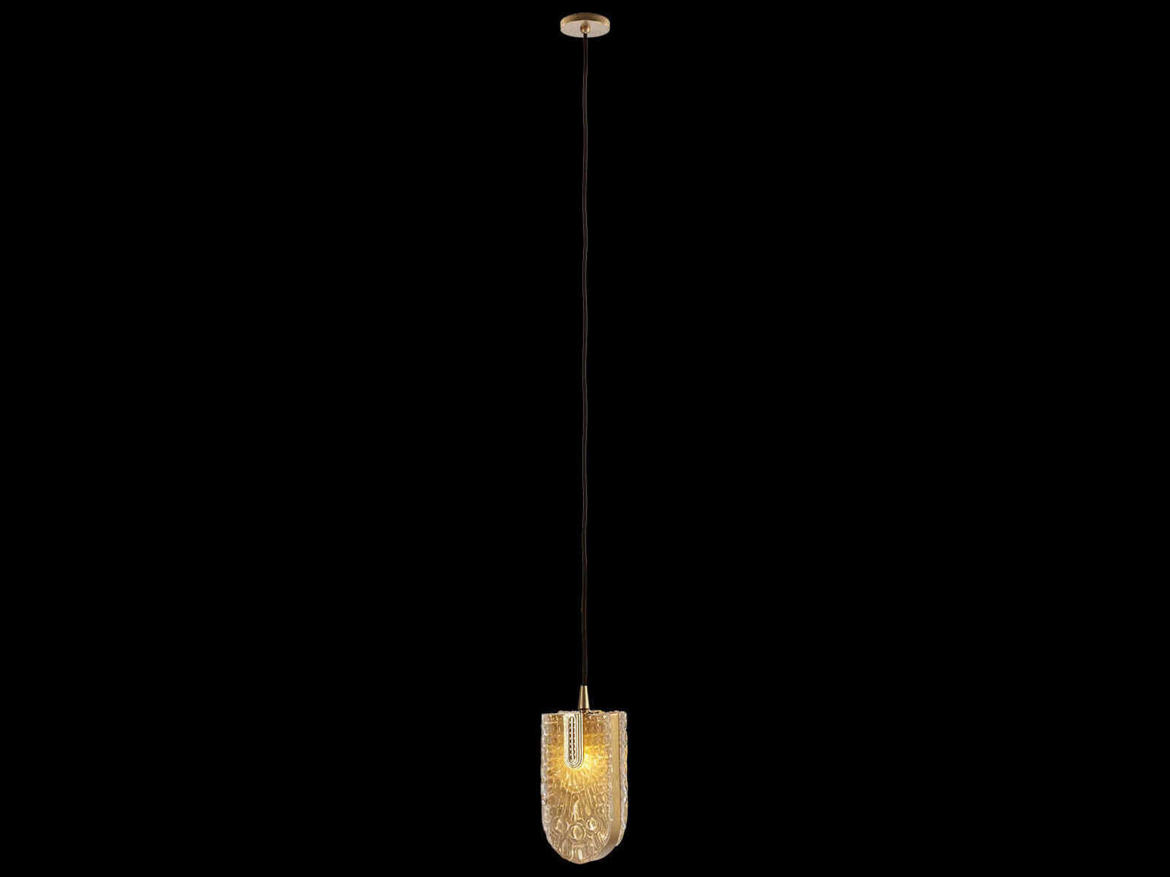 Mariner Luxury 1-Light Antique Gold Plated Geometric Mini Pendant