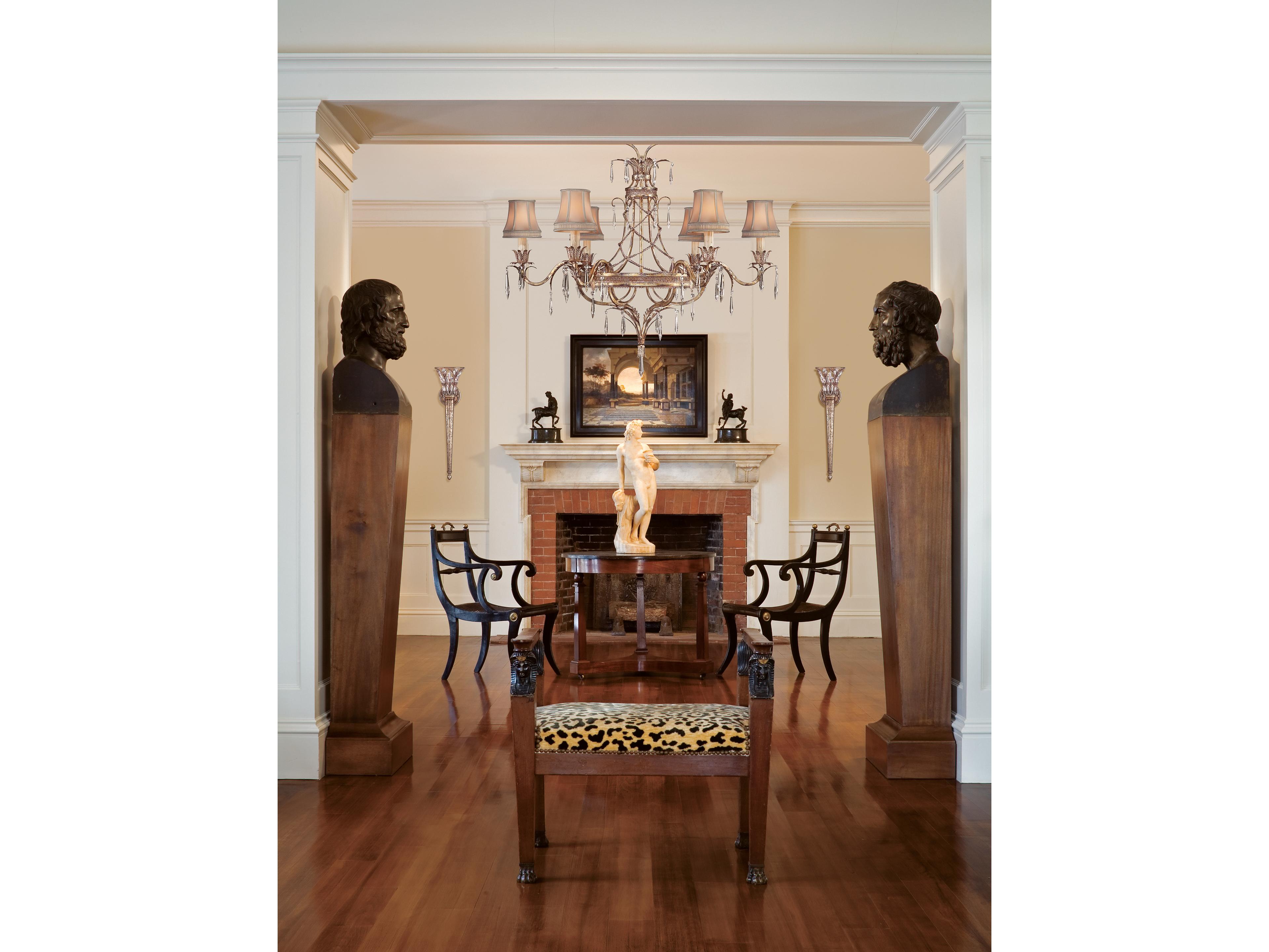 Fine Art Handcrafted Lighting Winter Palace Silver Crystal Wall Sconce