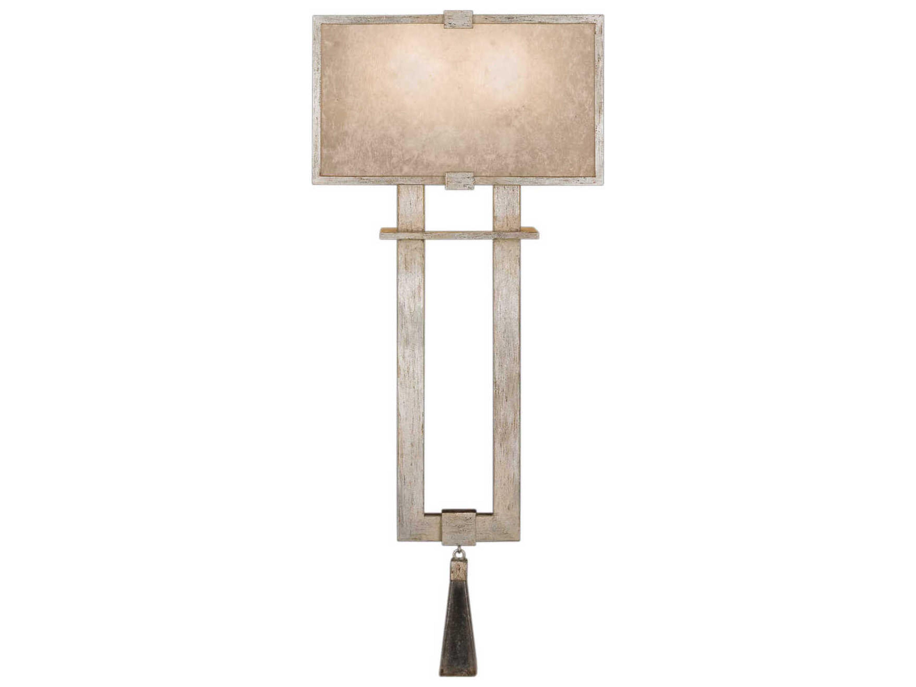Singapore Moderne Two Light Wall Sconce in Muted Silver