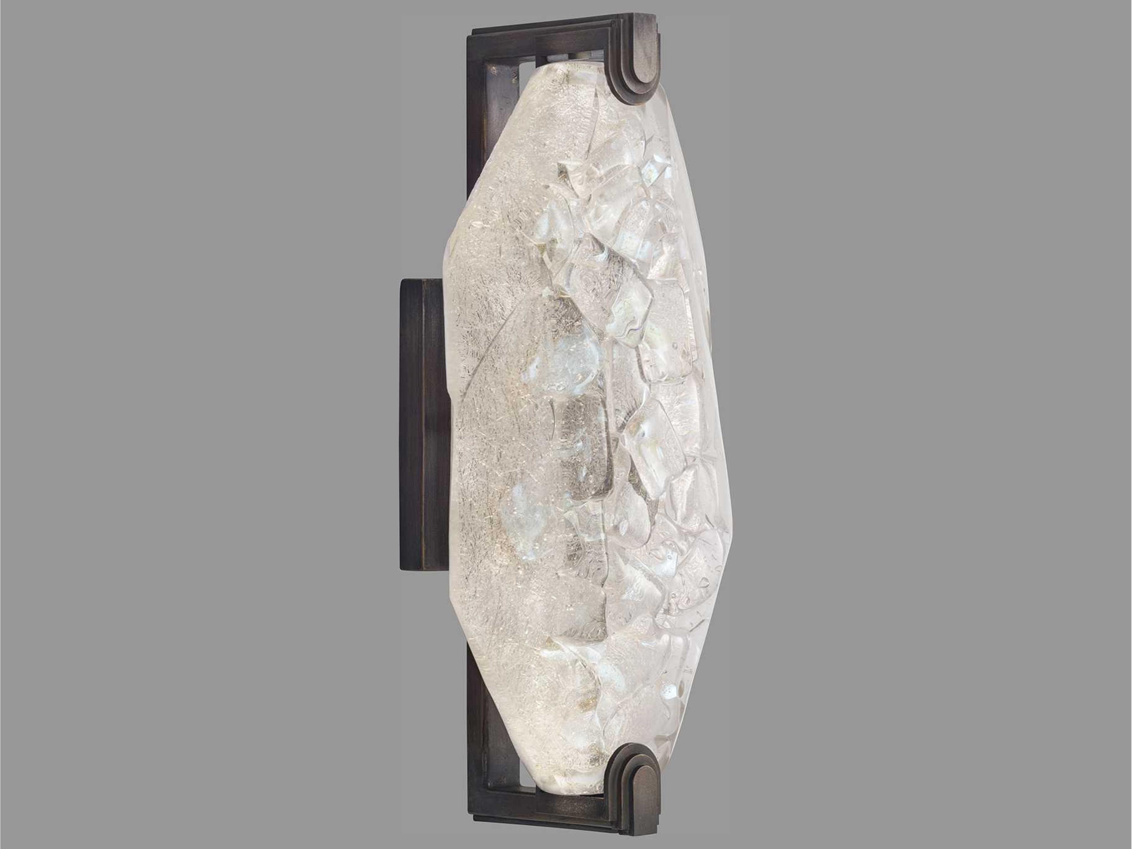 Fine Art Handcrafted Lighting Allison Paladino Patinated Bronze Glass LED Wall Sconce