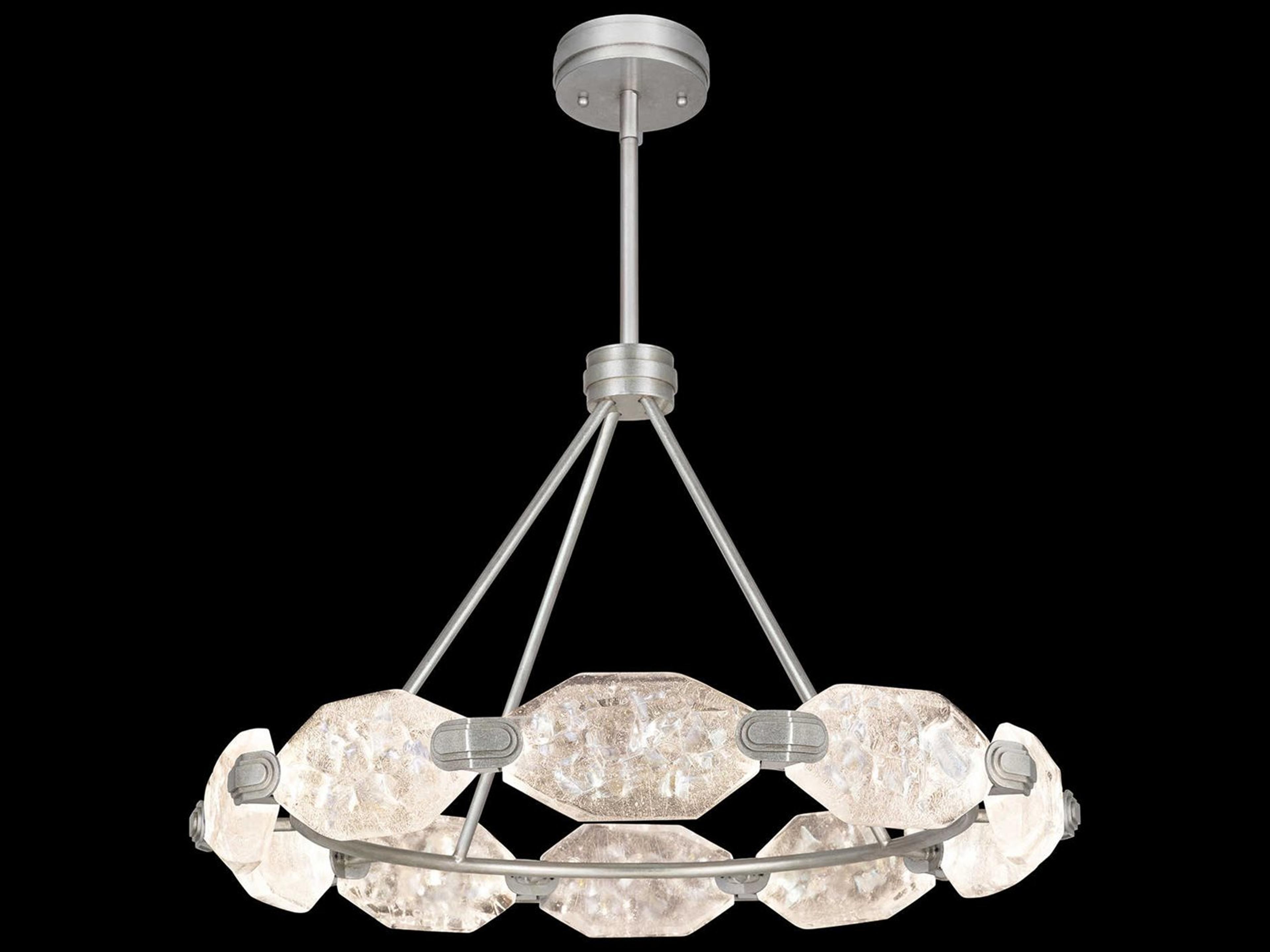 Fine Art Handcrafted Lighting Allison Paladino 20-Light Silver Leaf Glass LED Pendant