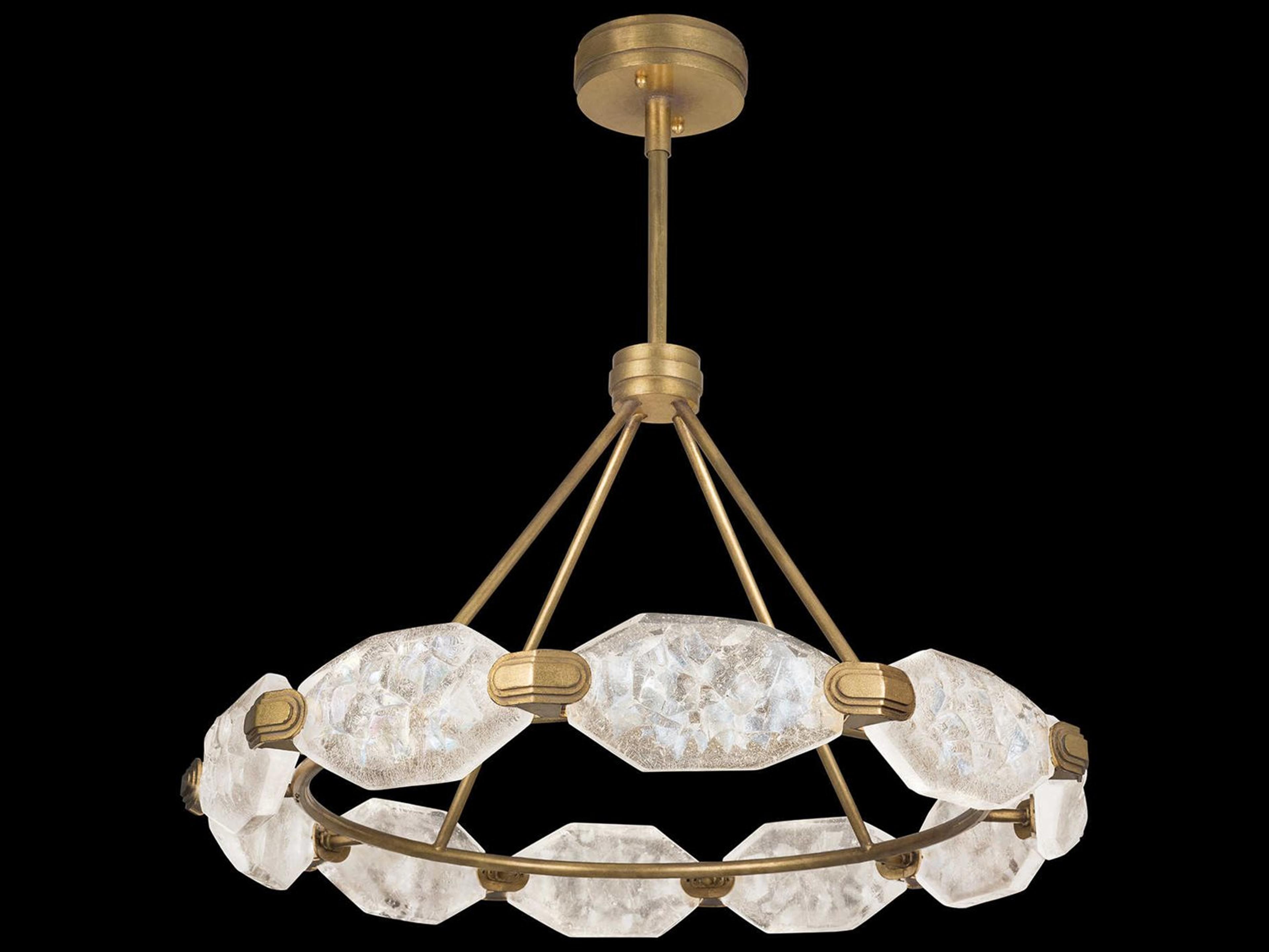 Fine Art Handcrafted Lighting Allison Paladino 20-Light Gold Leaf Glass LED Pendant