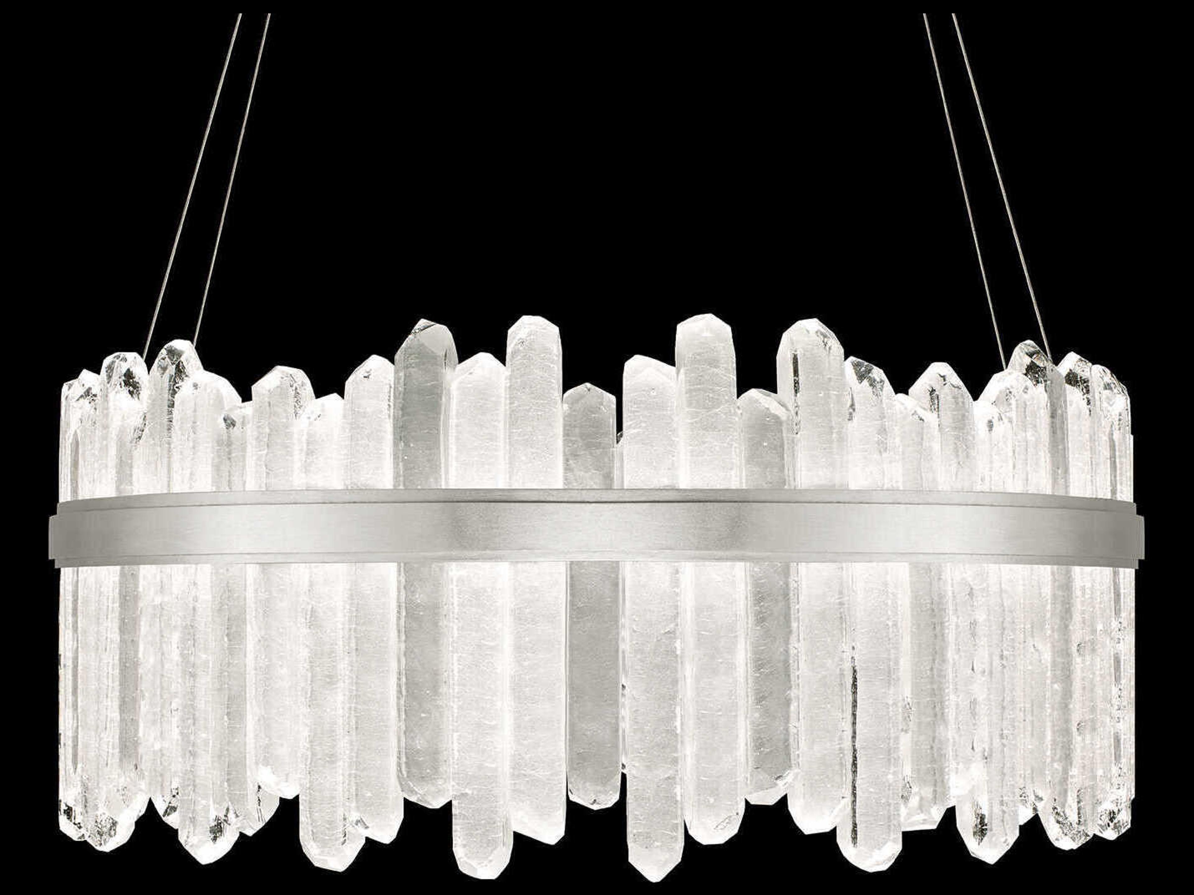 Fine Art Handcrafted Lighting Lior 48-Light Silver Glass LED Pendant