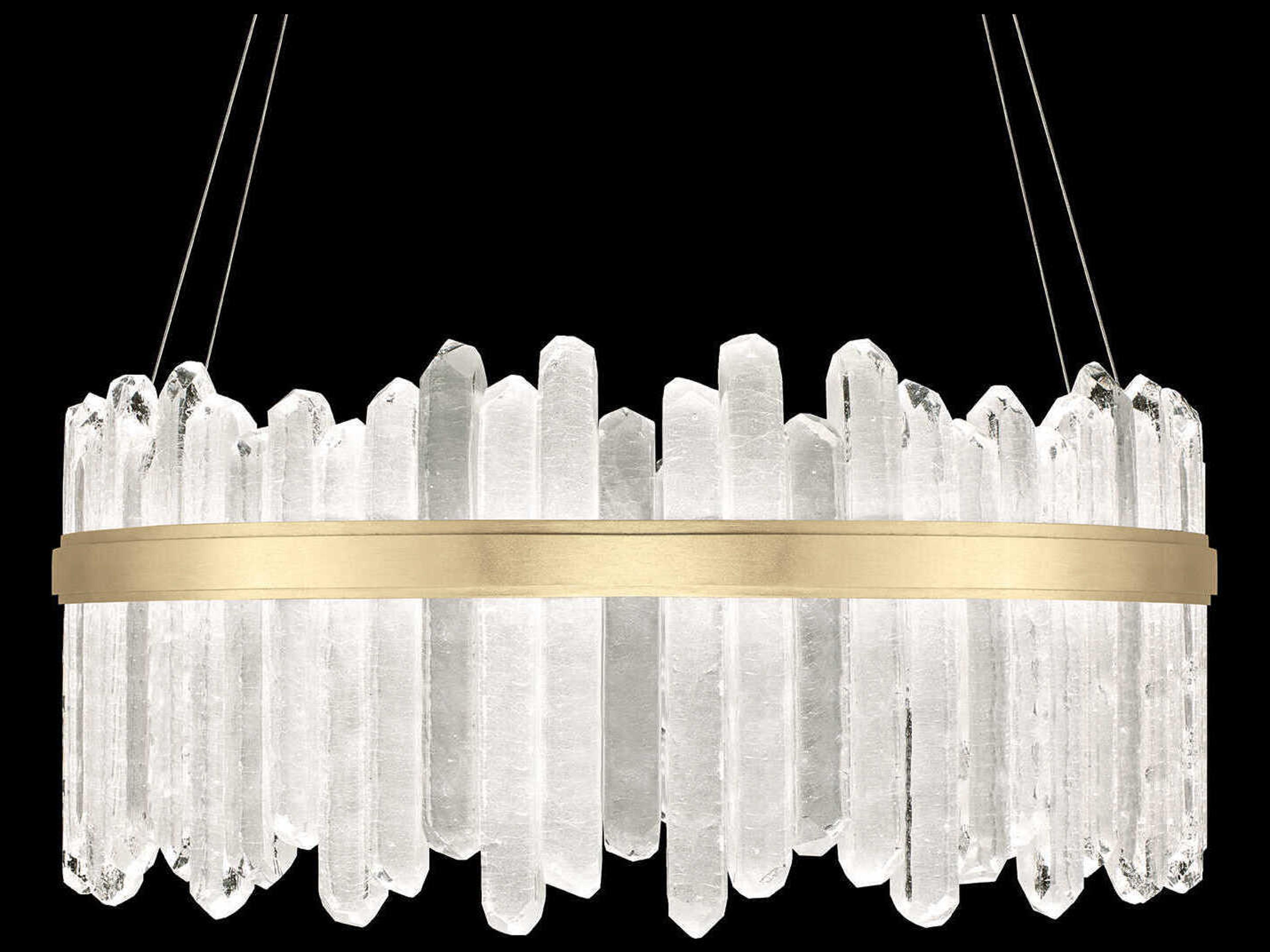 Fine Art Handcrafted Lighting Lior 48-Light Gold Glass LED Pendant