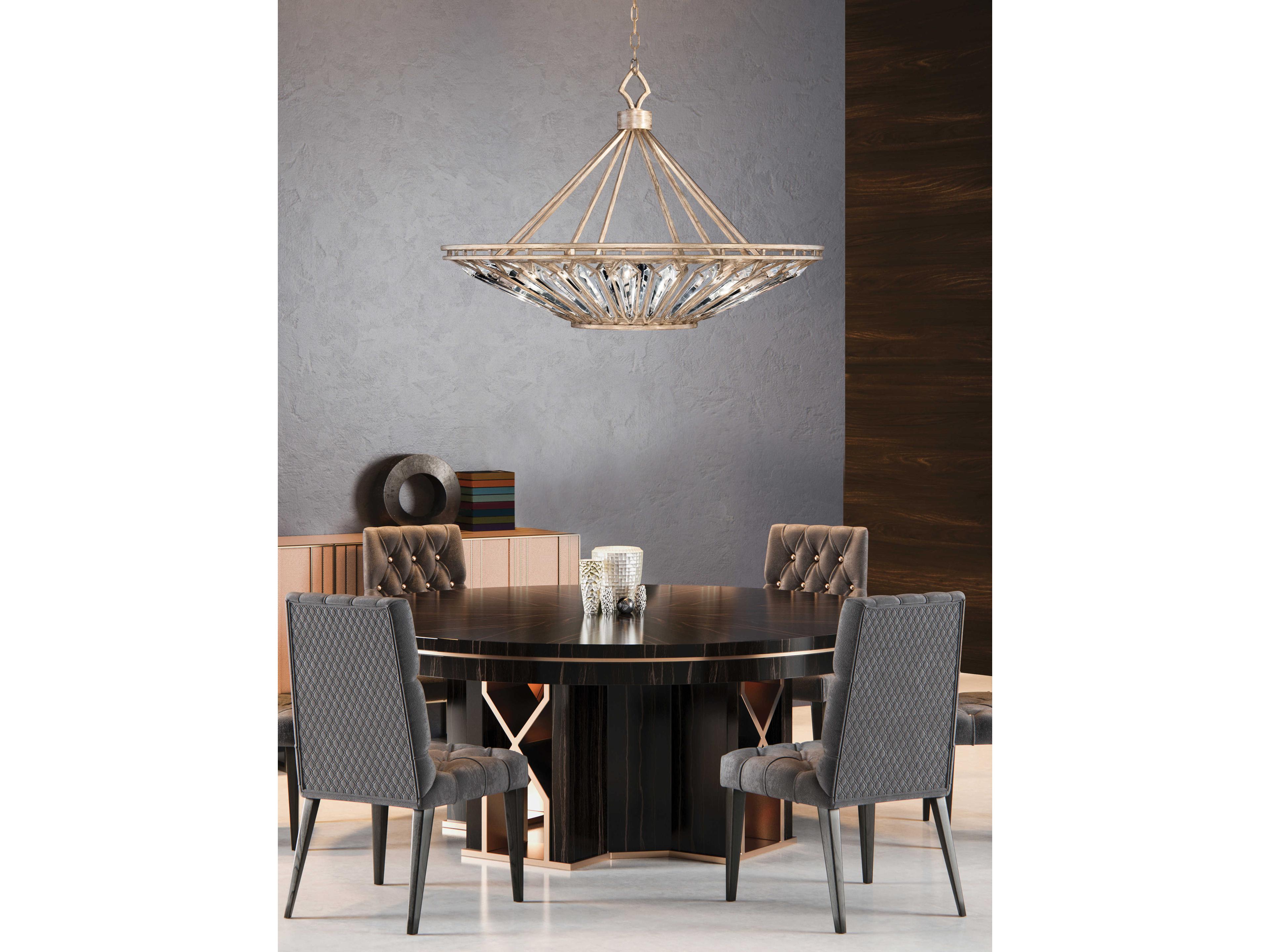 Fine Art Handcrafted Lighting Westminster 13-Light Gold Crystal Bowl Pendant