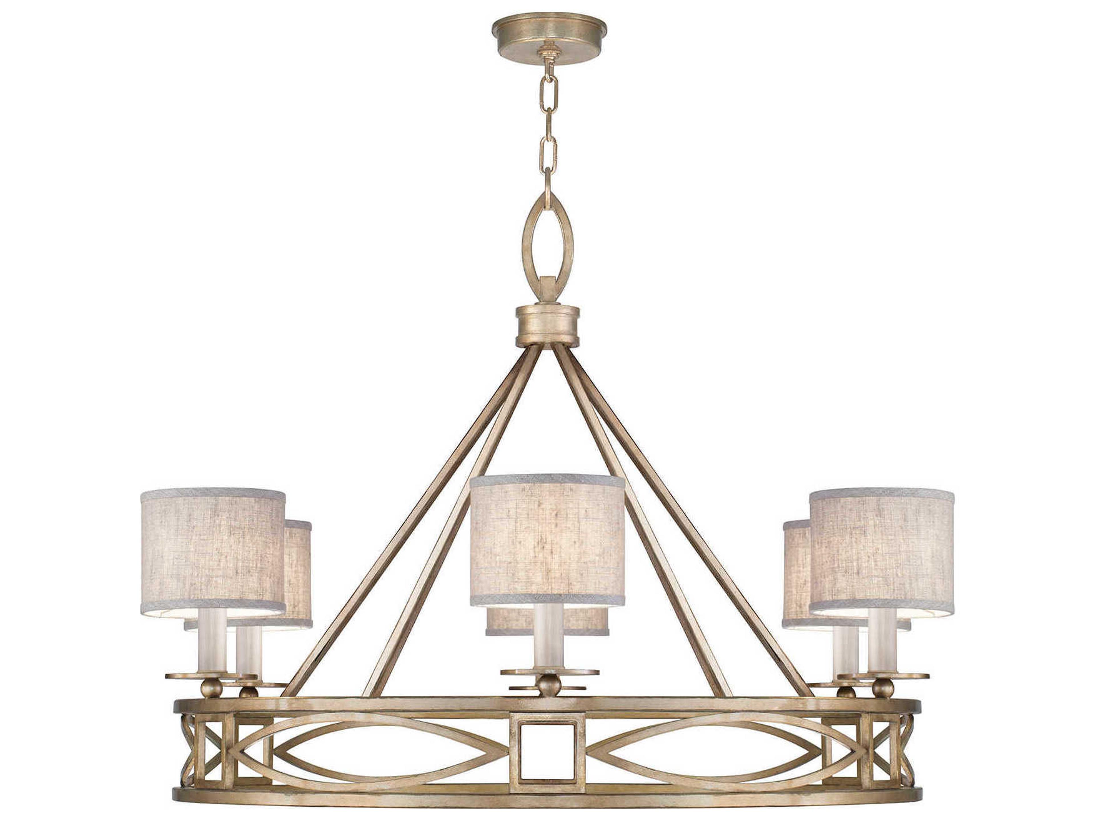 Cienfuegos 6-Light Gold Leaf Candelabra Drum Chandelier