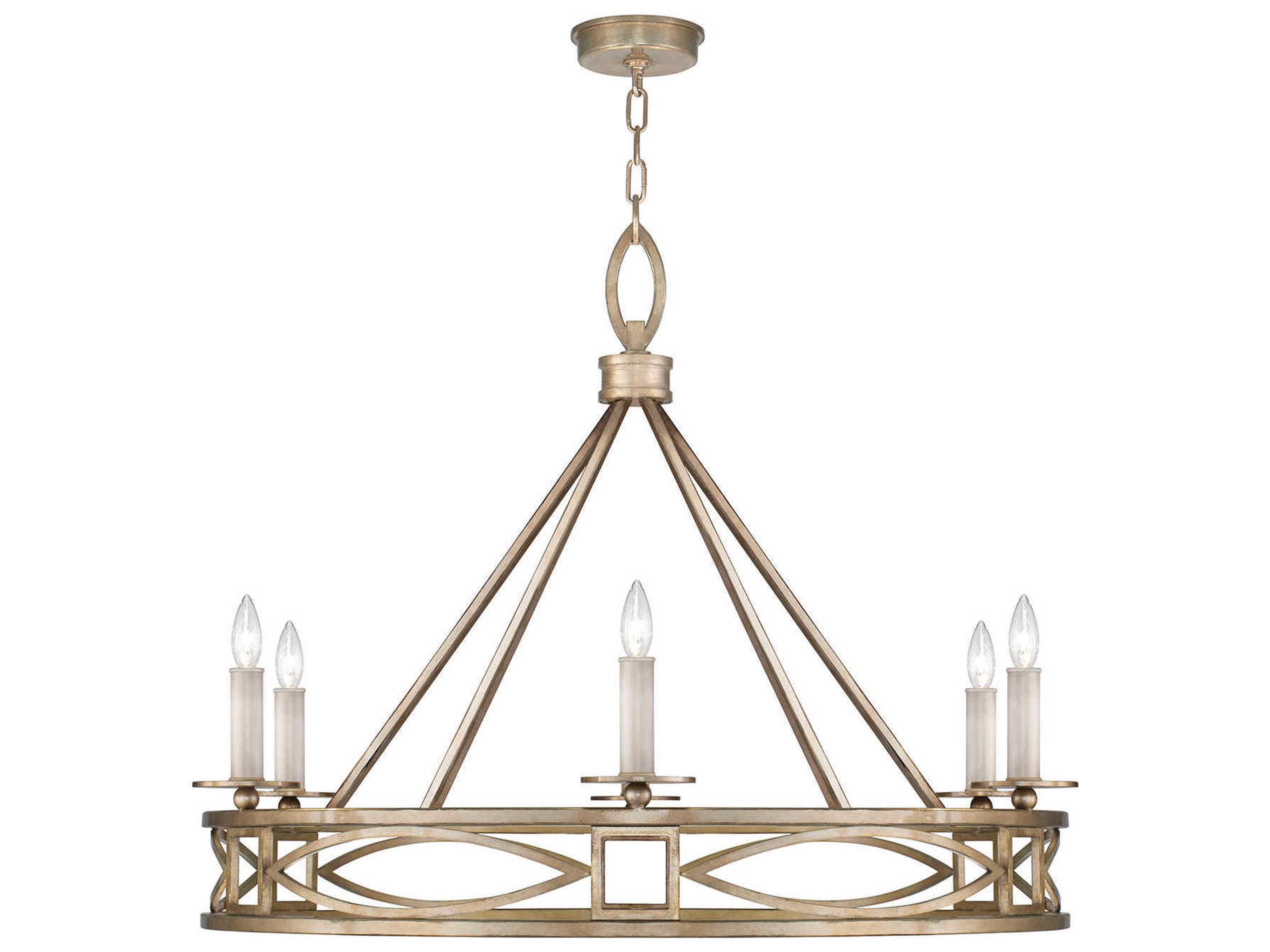 Cienfuegos 6-Light Gold Leaf Candelabra Chandelier