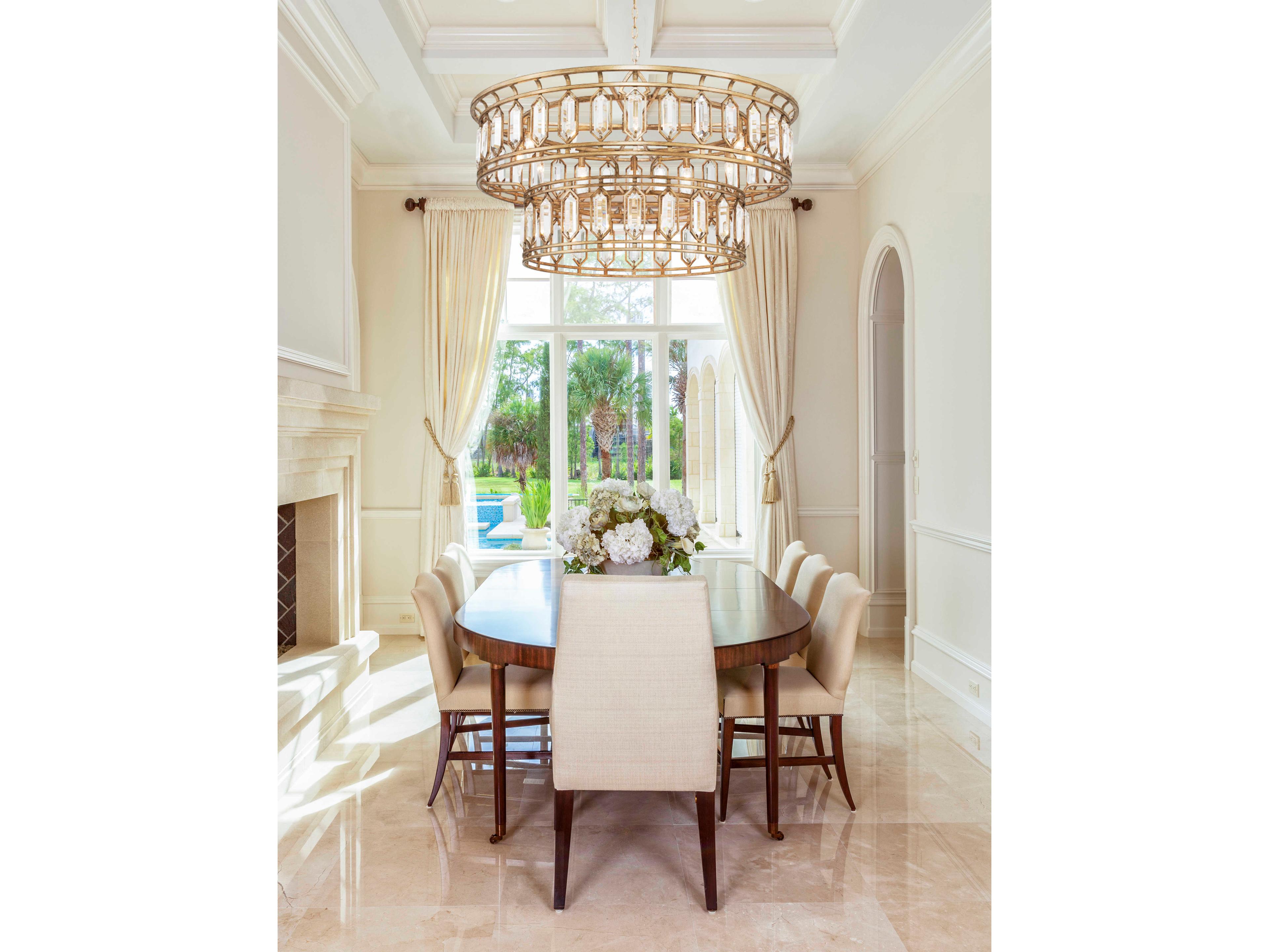 Fine Art Handcrafted Lighting Westminster 20-Light Gold Crystal Pendant