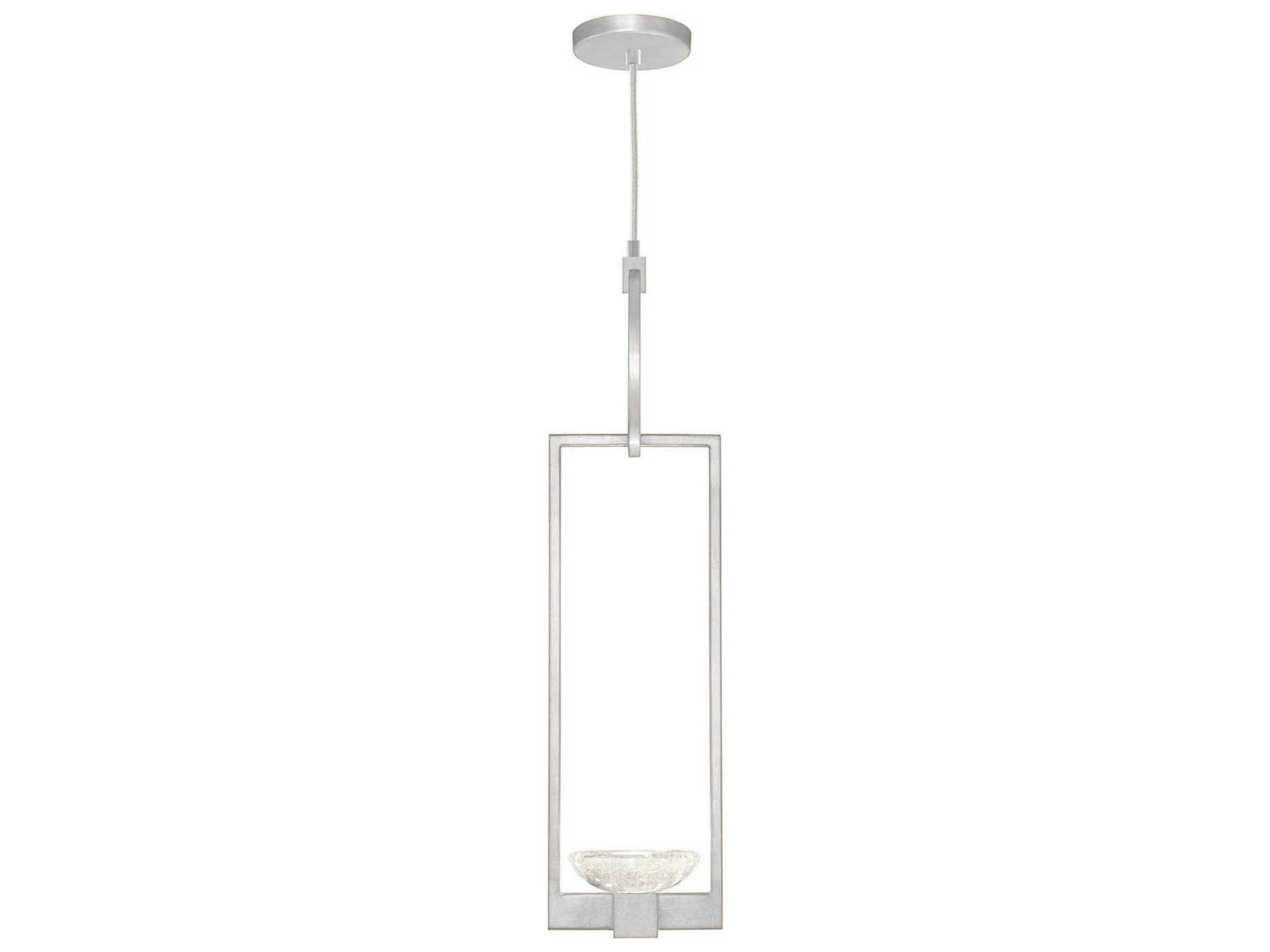 Delphi 2-Light Silver Glass LED Geometric Mini Pendant