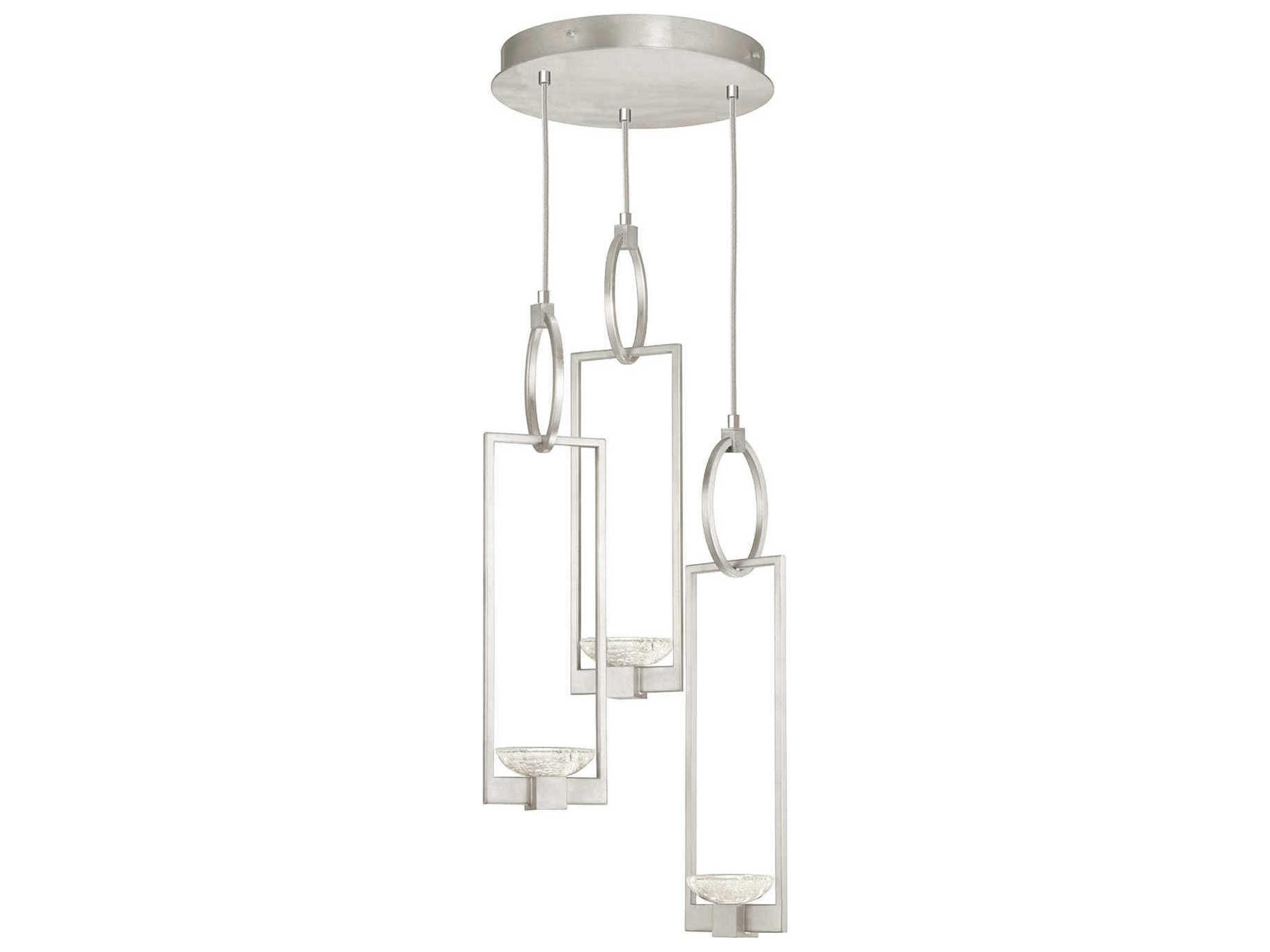 Delphi 6-Light Silver Glass LED Geometric Pendant