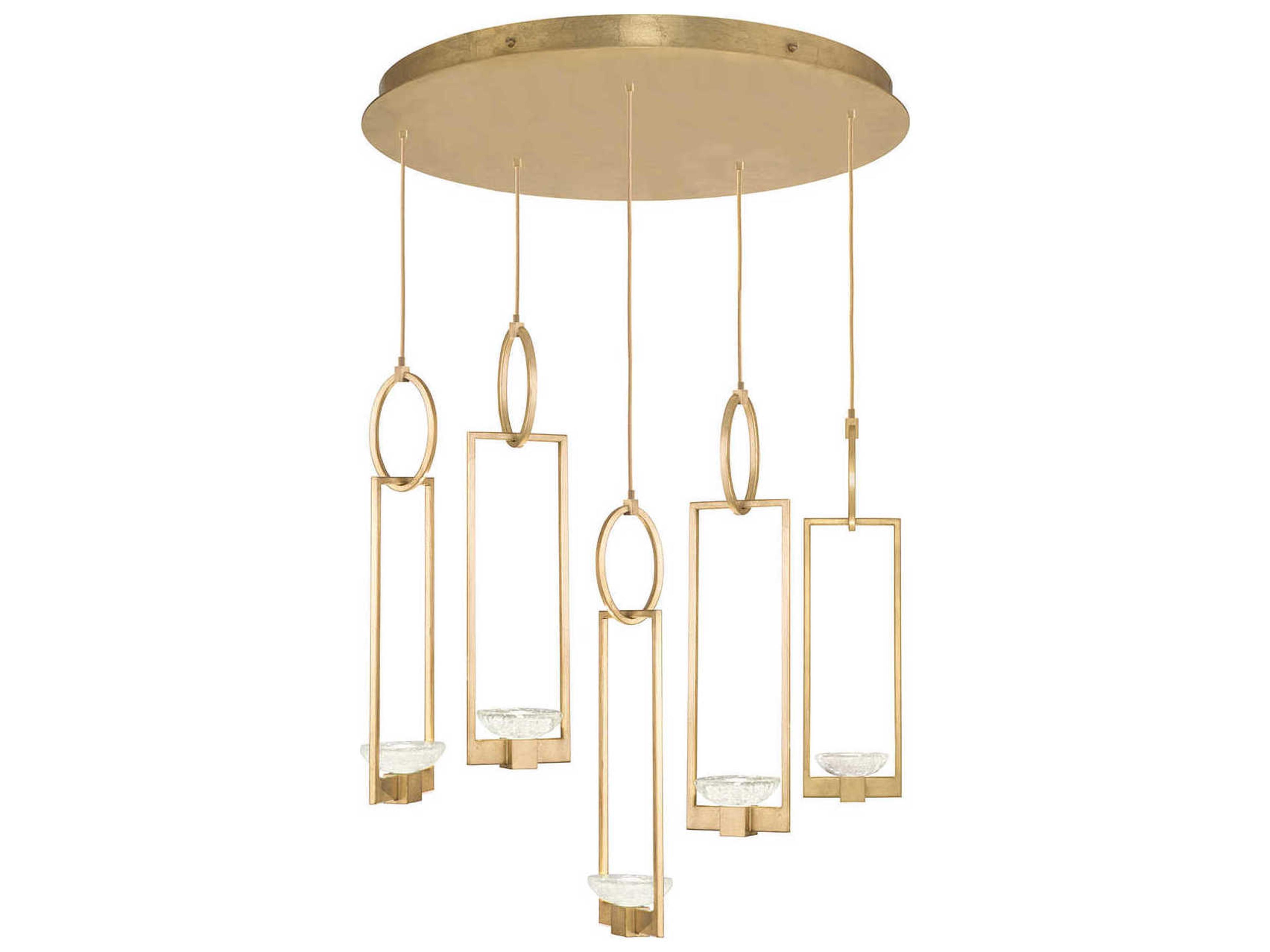 Delphi 10-Light Gold Glass LED Geometric Pendant