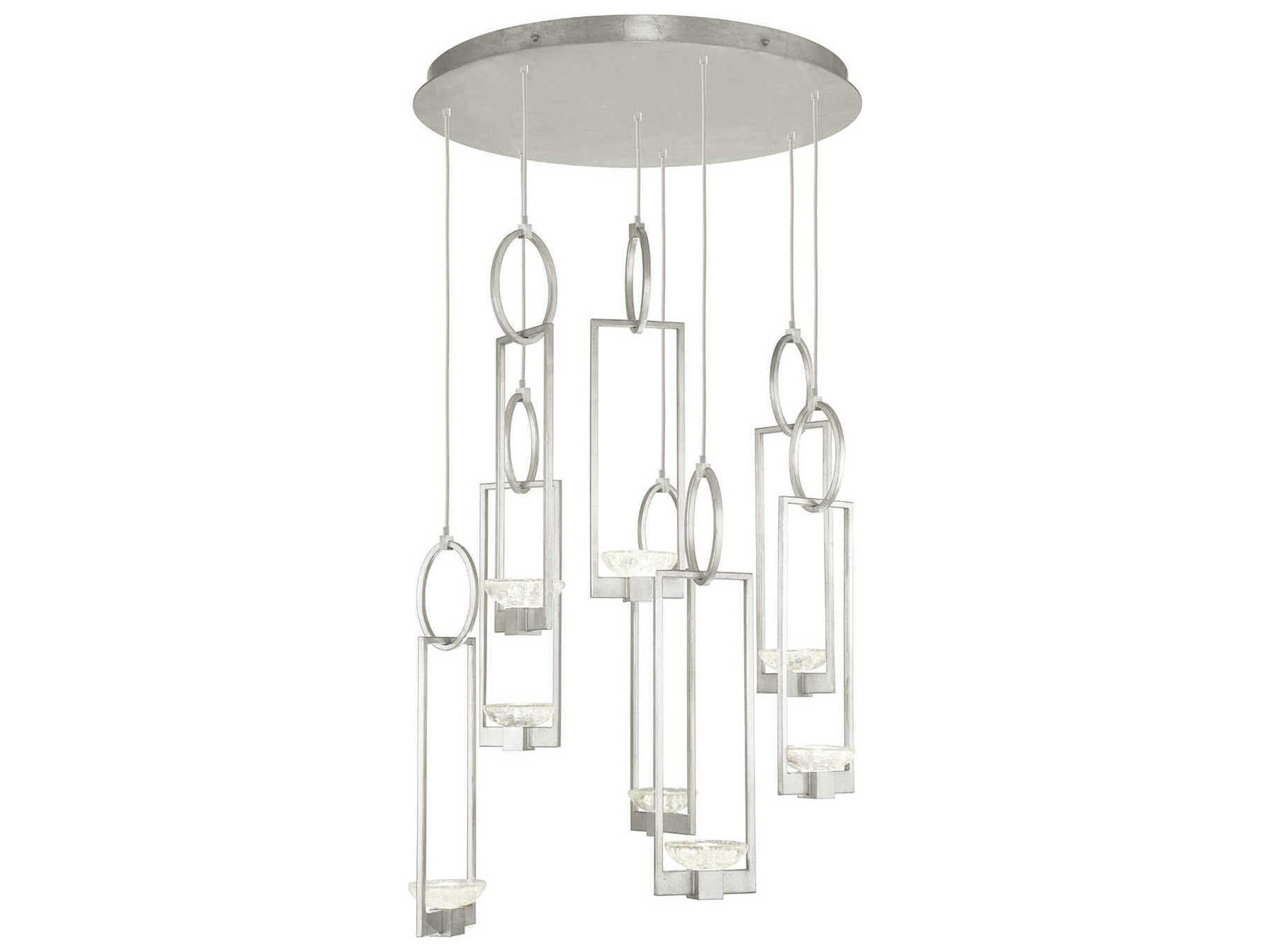 Delphi 16-Light6-Light Silver Glass LED Geometric Pendant