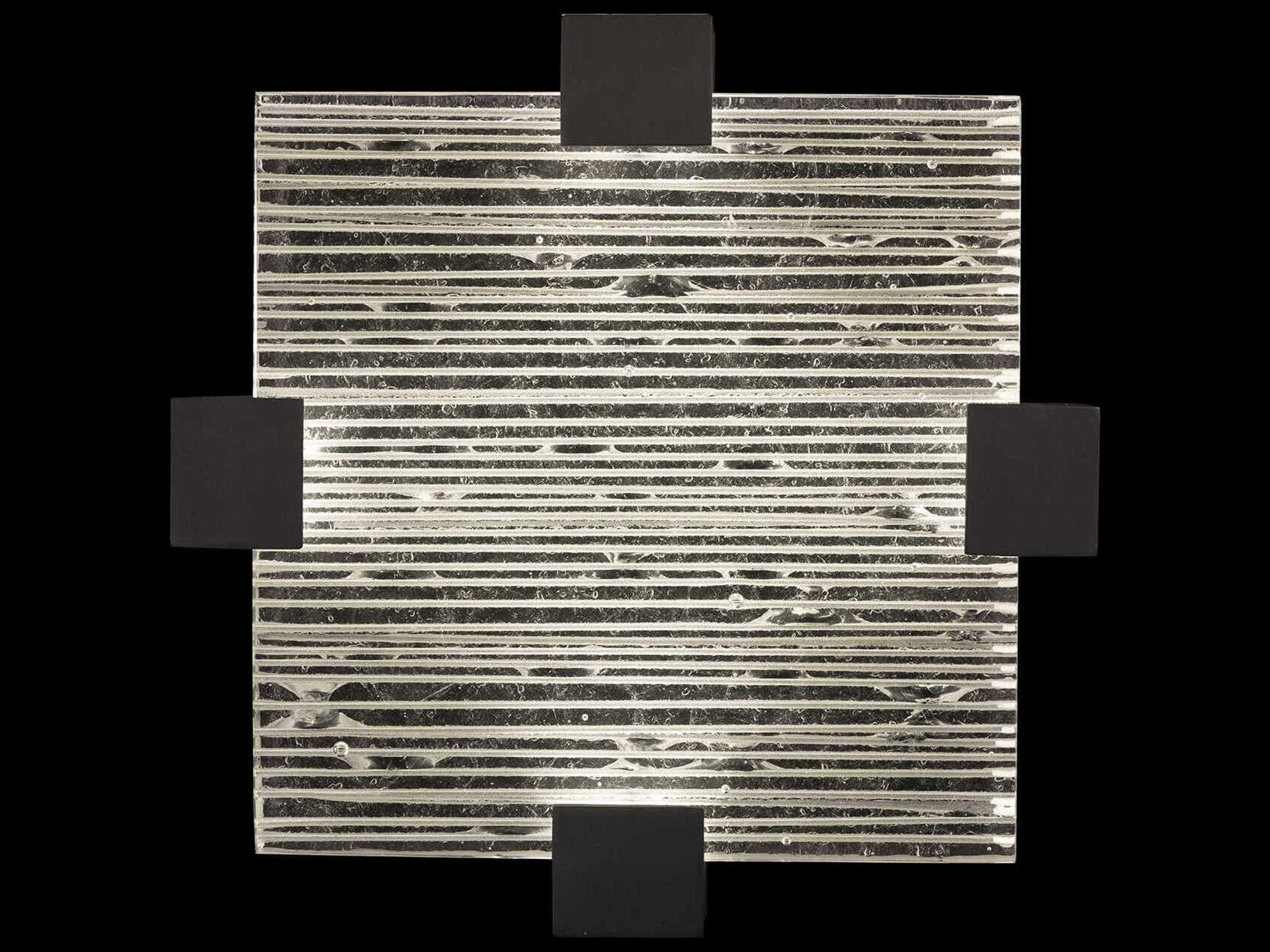 Fine Art Handcrafted Lighting Terra 4-Light Black Geometric Flush Mount