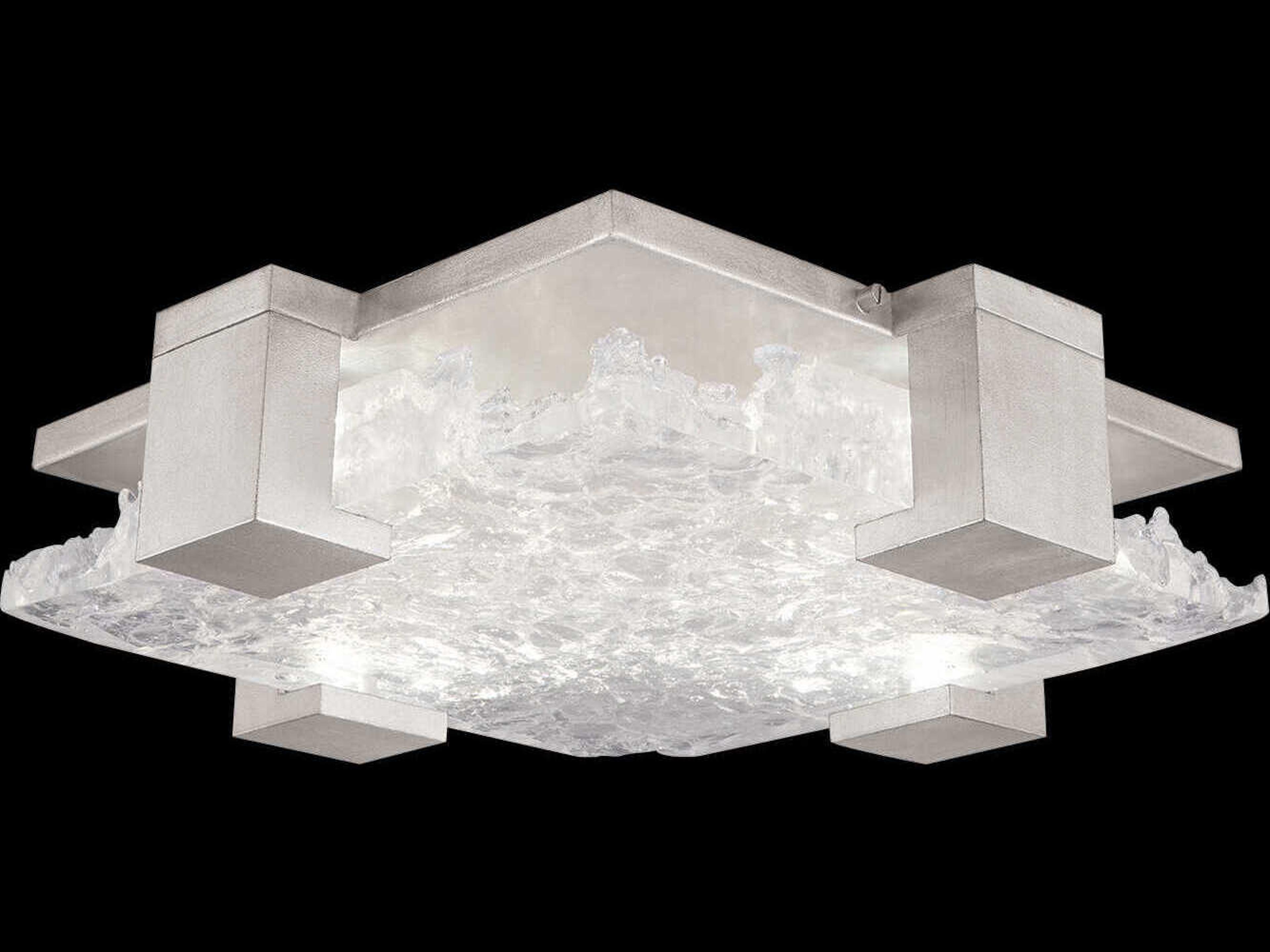 Terra 4-Light Silver Geometric Flush Mount