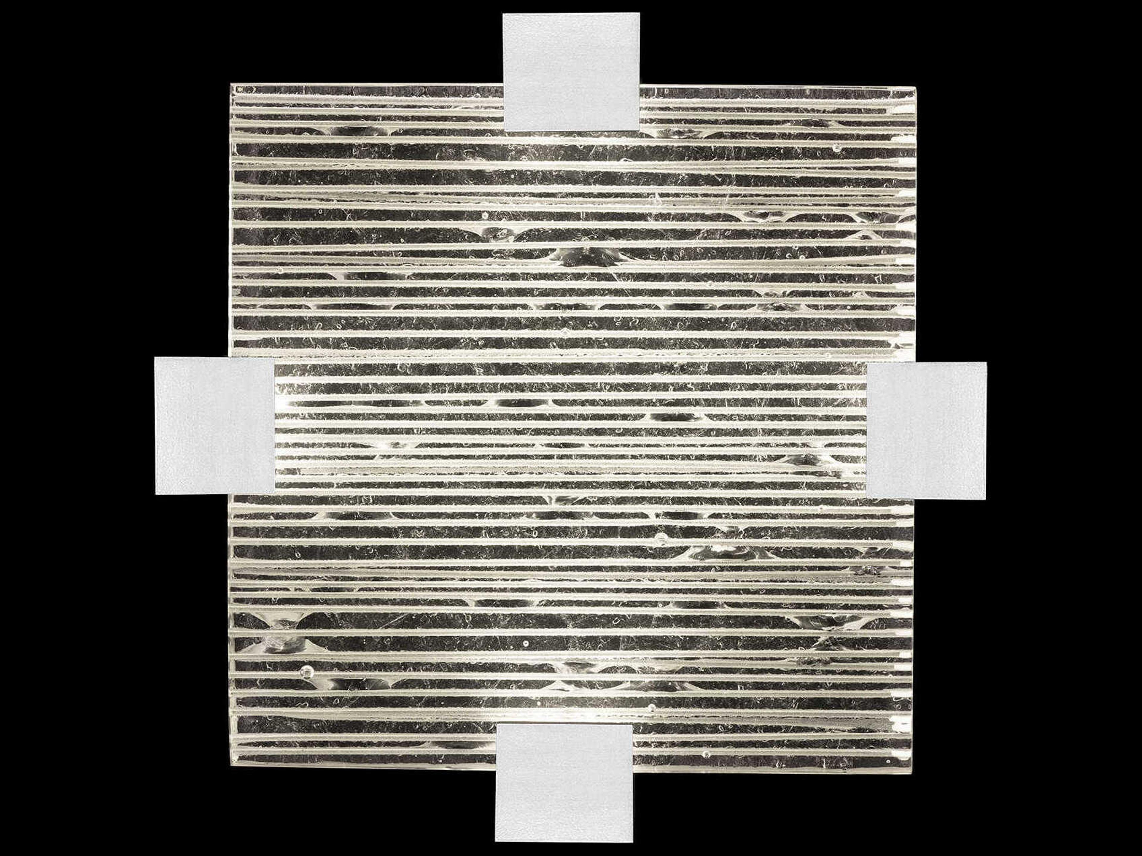 Fine Art Handcrafted Lighting Terra 4-Light Silver Geometric Flush Mount