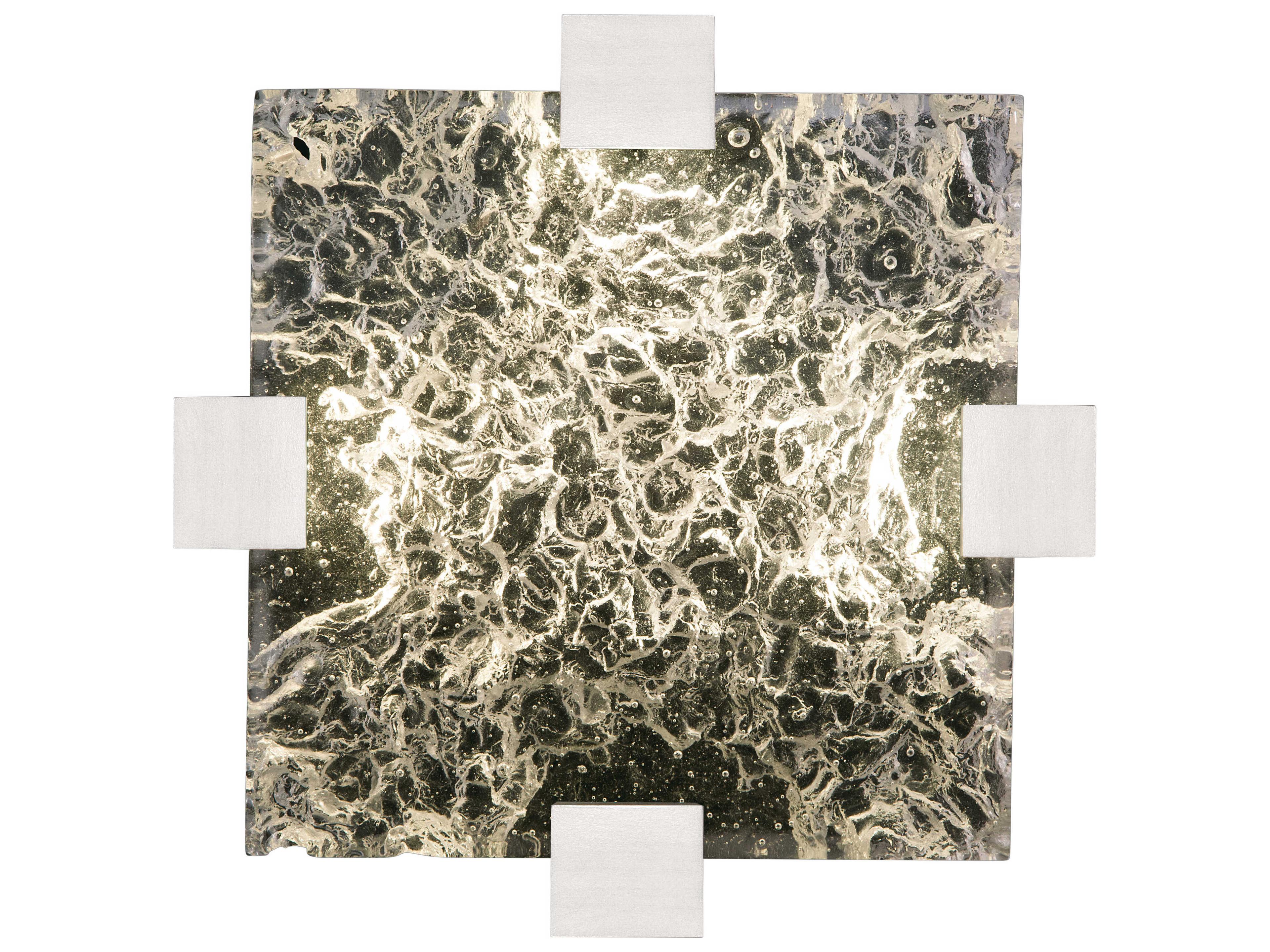 Fine Art Handcrafted Lighting Terra 4-Light Silver Geometric Flush Mount