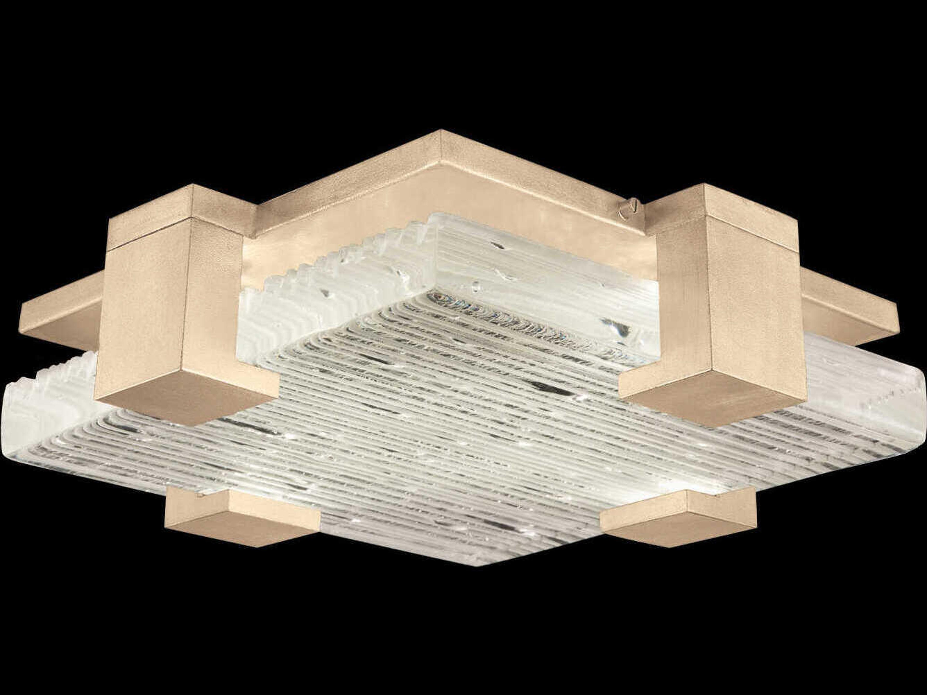 Fine Art Handcrafted Lighting Terra 4-Light Gold Geometric Flush Mount