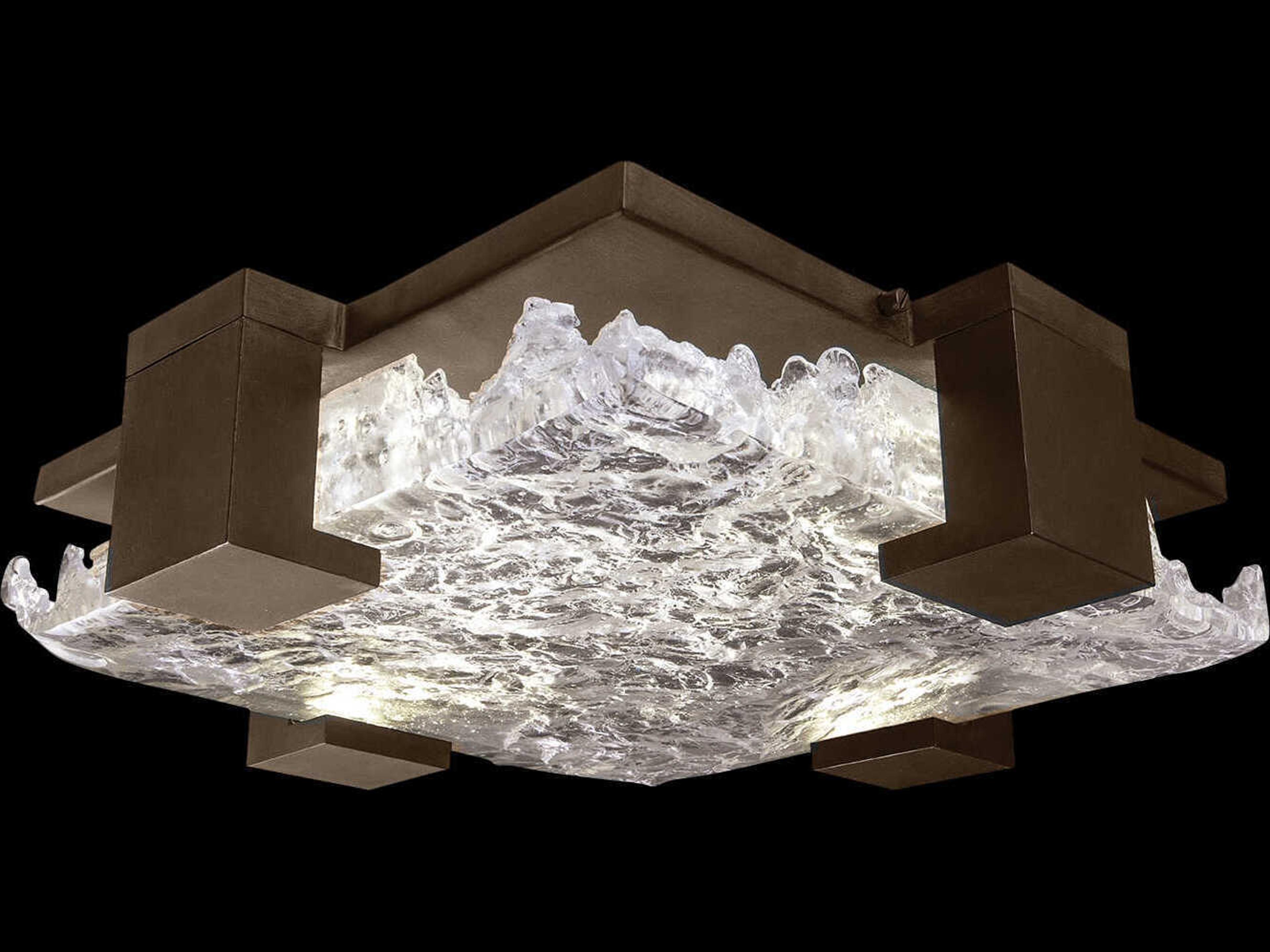 Terra 4-Light Bronze Geometric Flush Mount