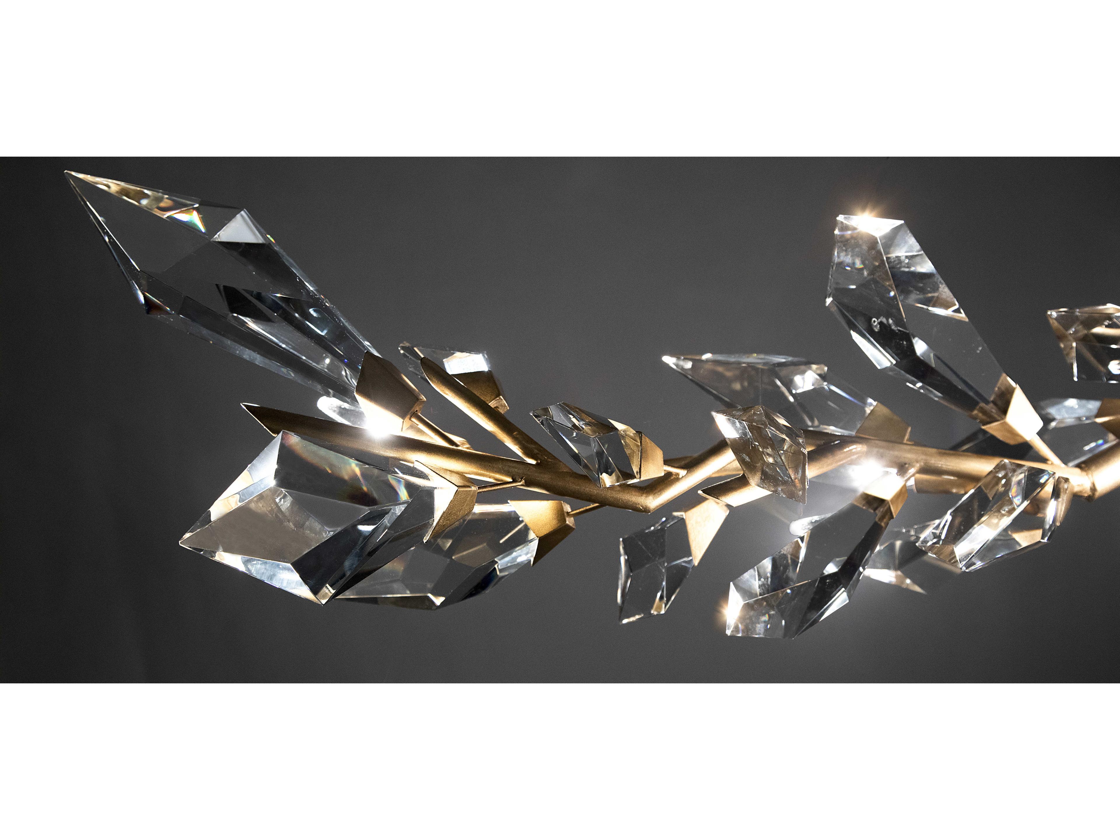 Fine Art Handcrafted Lighting Foret 7-Light Gold Crystal Island Pendant