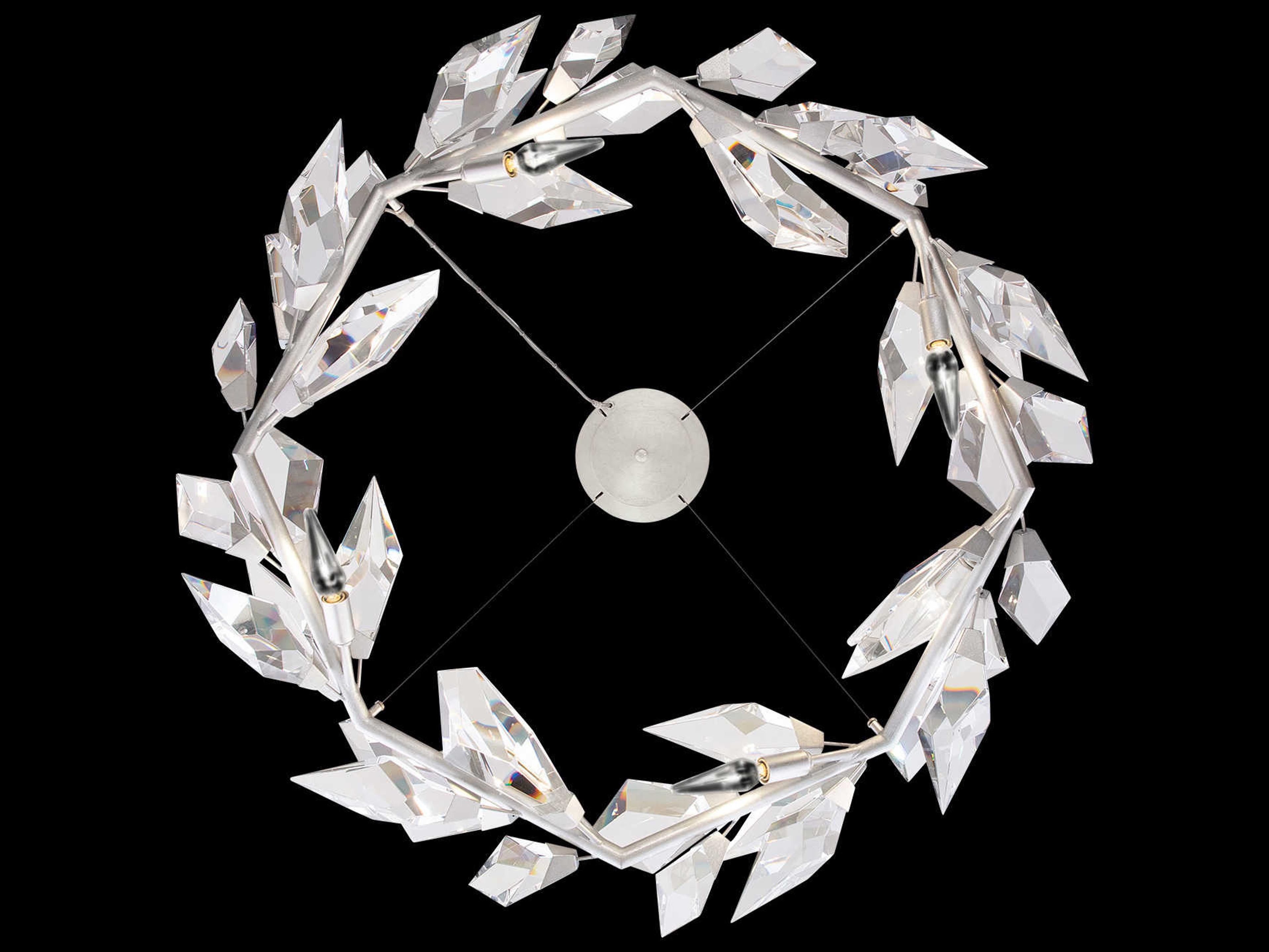 Fine Art Handcrafted Lighting Foret 8-Light Silver Crystal Pendant