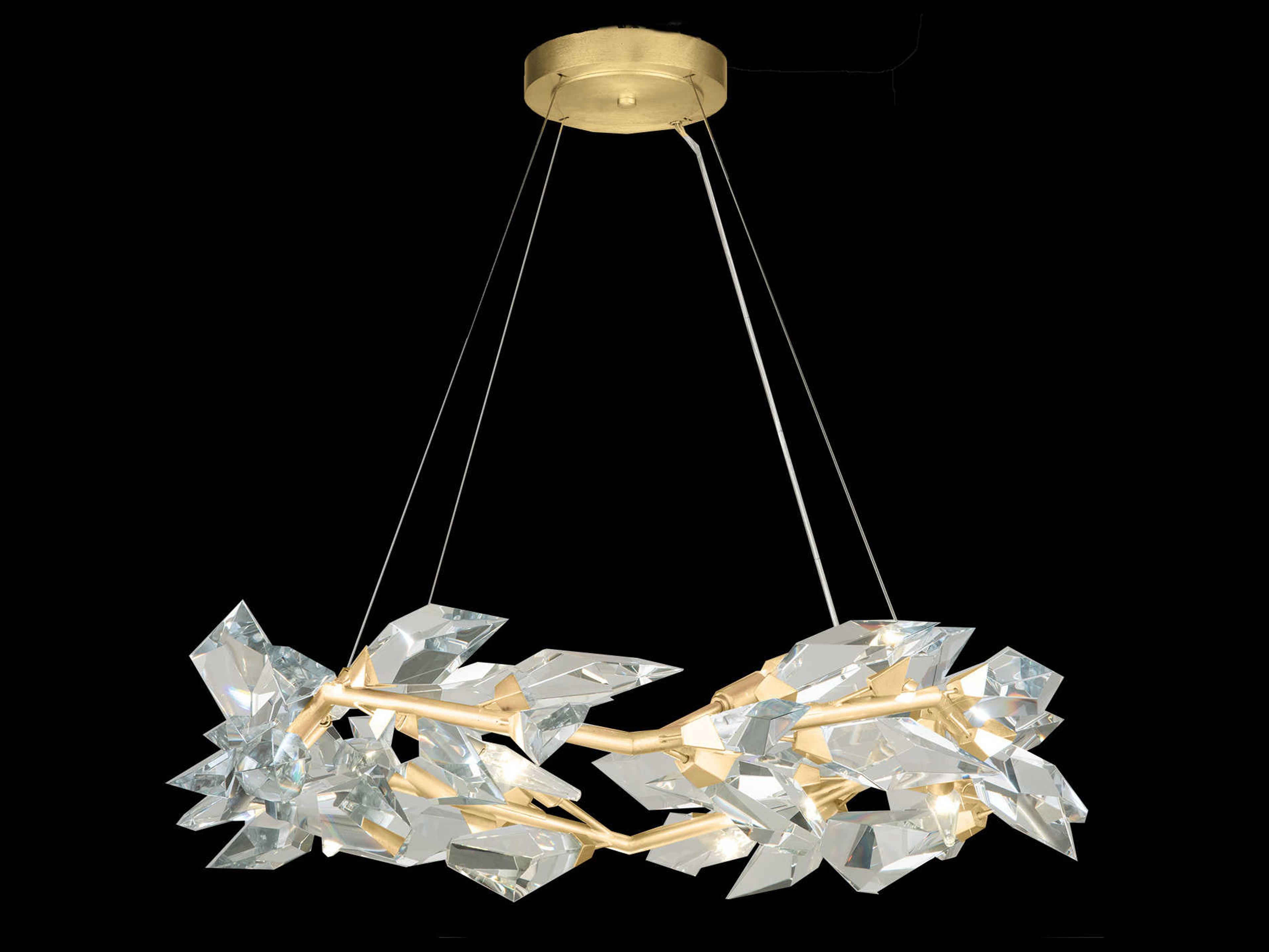 Fine Art Handcrafted Lighting Foret 8-Light Gold Crystal Pendant
