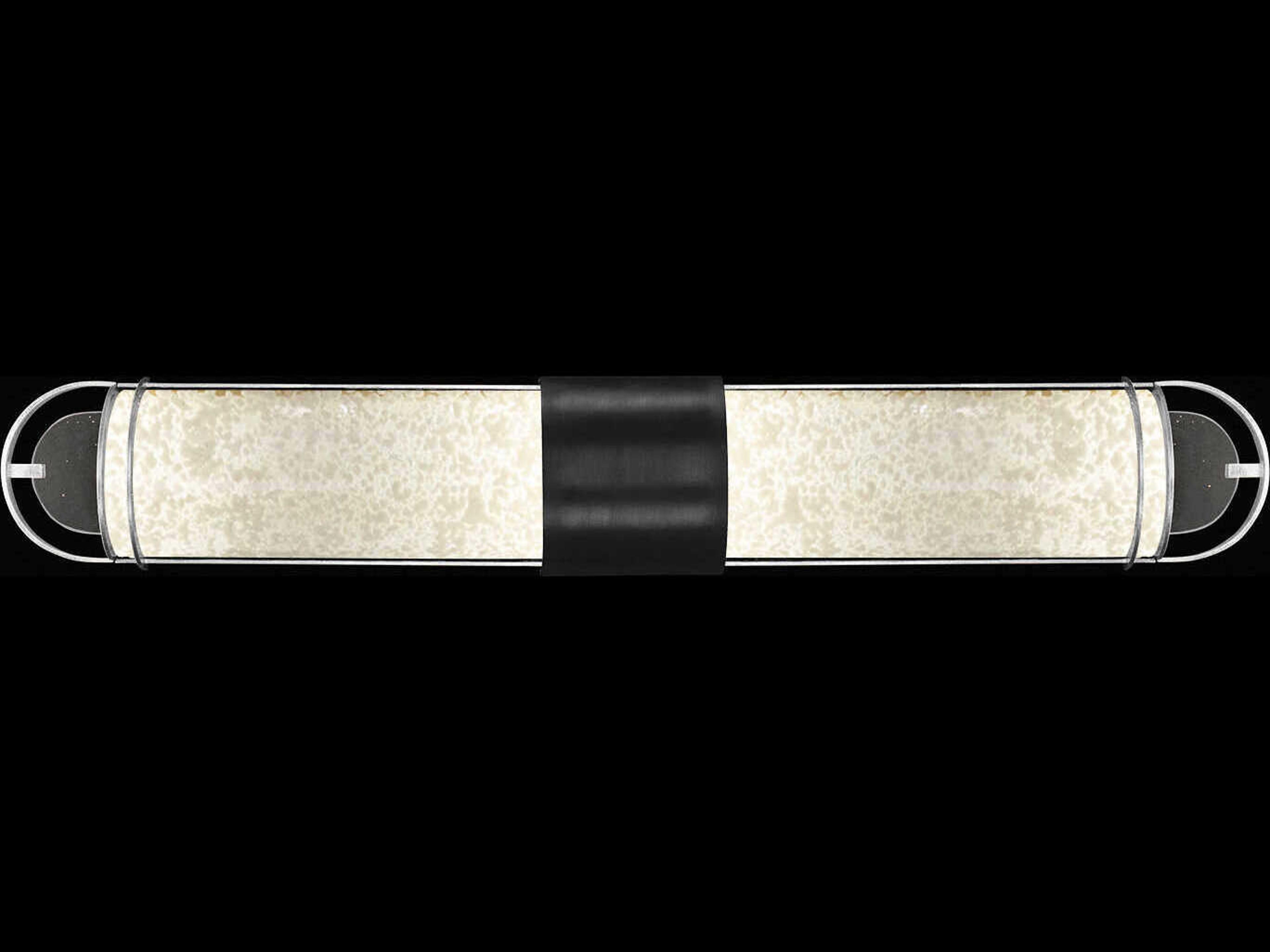 Fine Art Handcrafted Lighting Bond 2-Light Black Silver Vanity Light