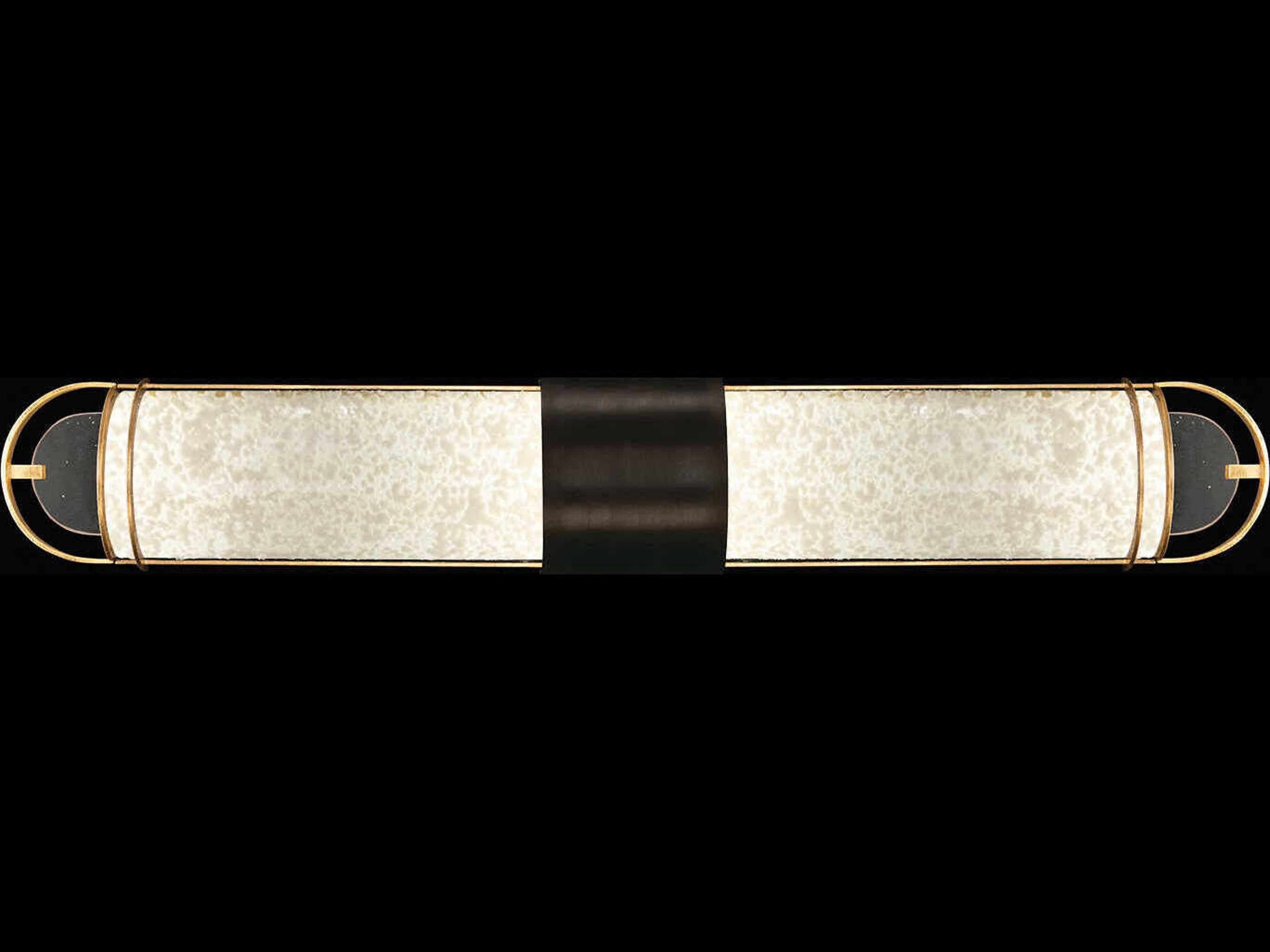 Fine Art Handcrafted Lighting Bond 2-Light Black Gold Vanity Light