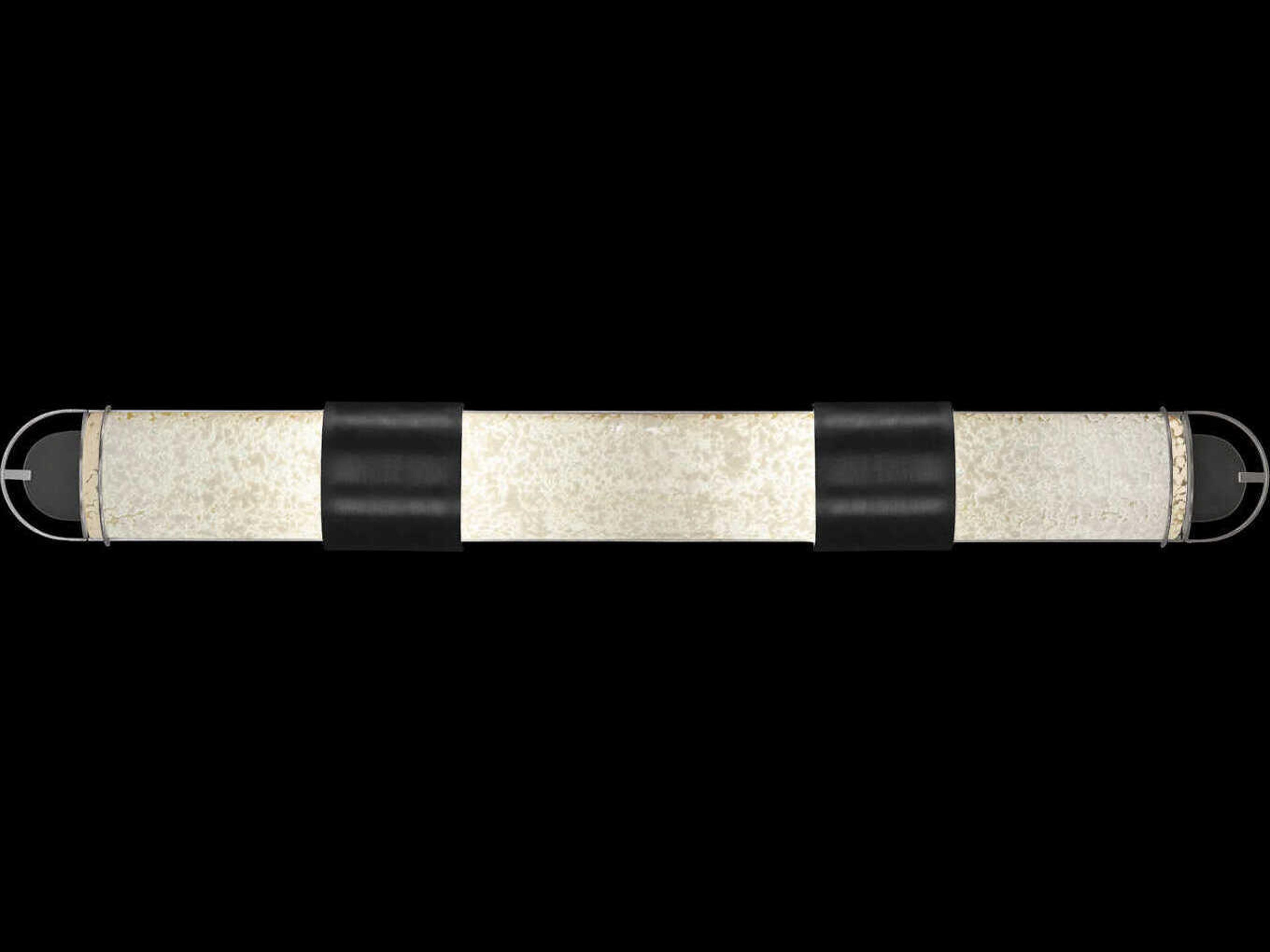 Fine Art Handcrafted Lighting Bond 4-Light Black Silver Vanity Light