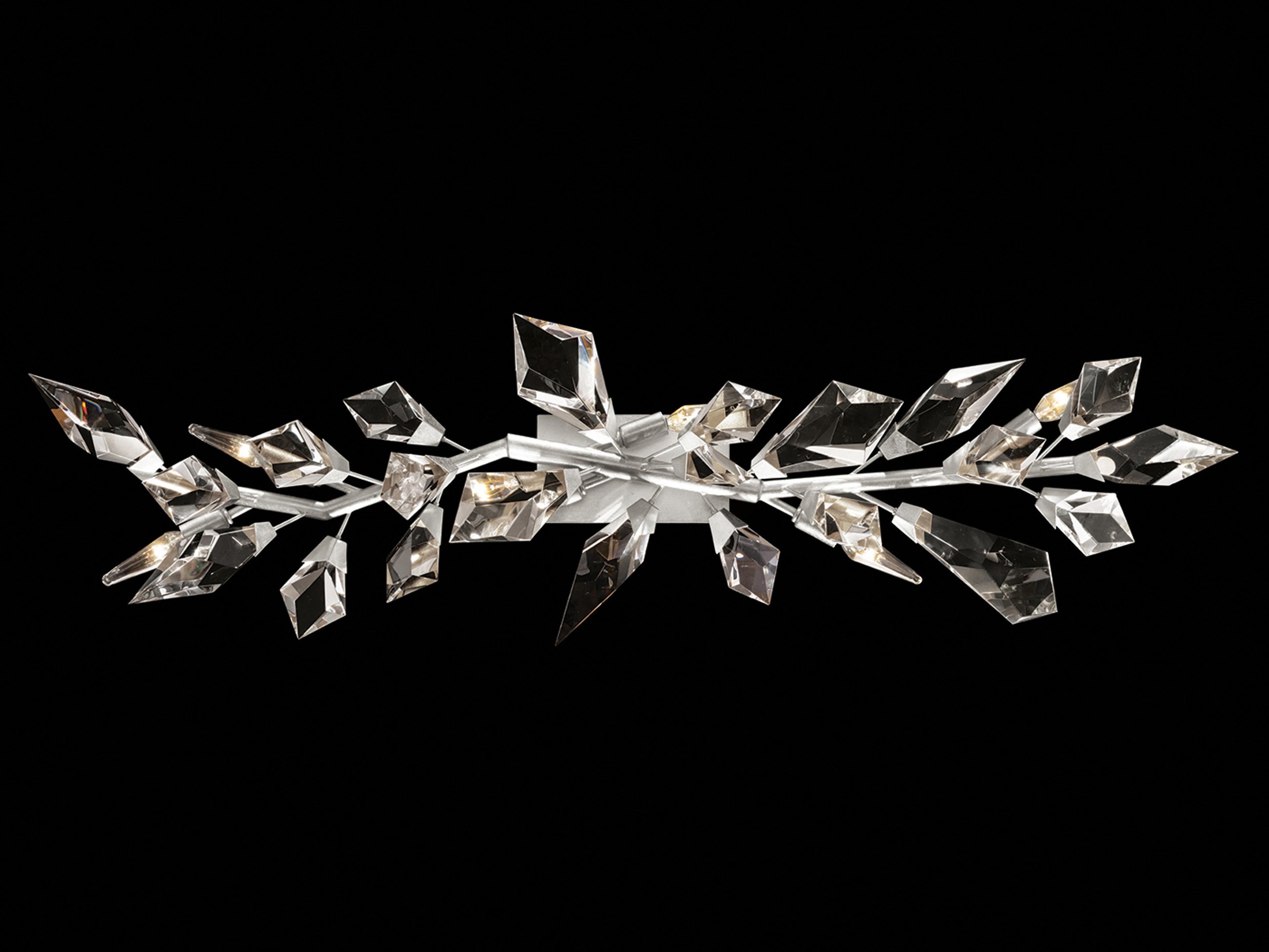 Foret Crystal Vanity Light in Silver