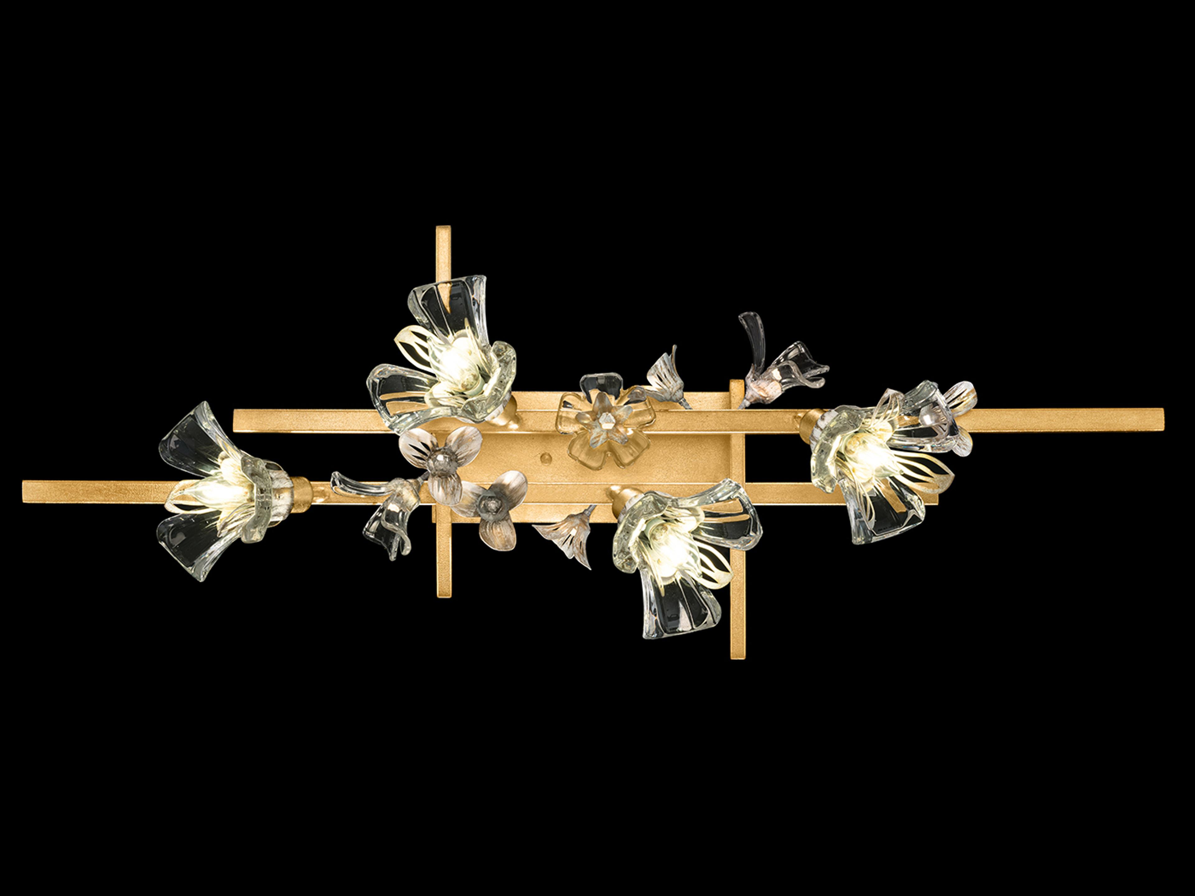 Azu 4-Light Gold Crystal Vanity Light
