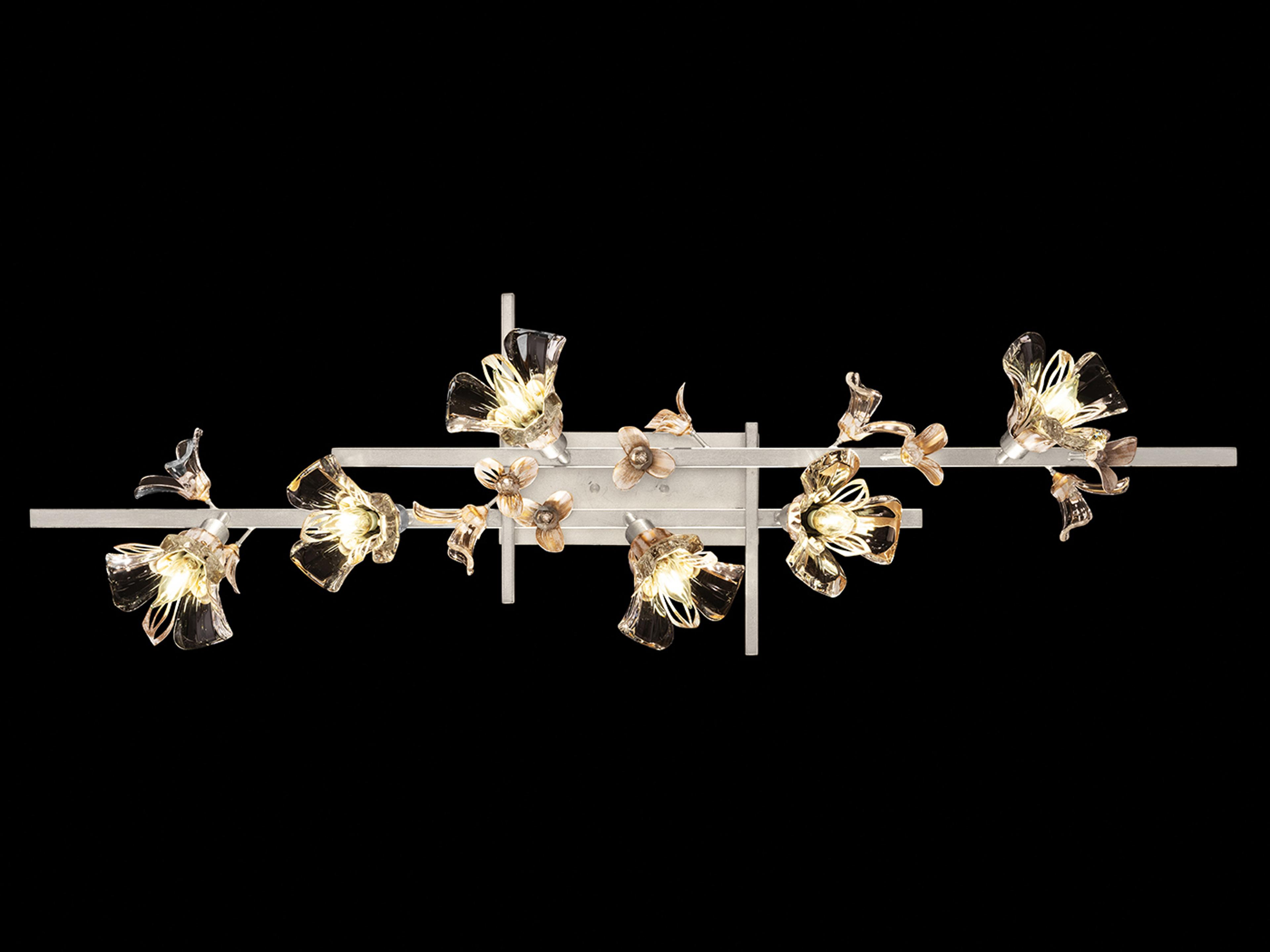 Azu 6-Light Silver Crystal Vanity Light