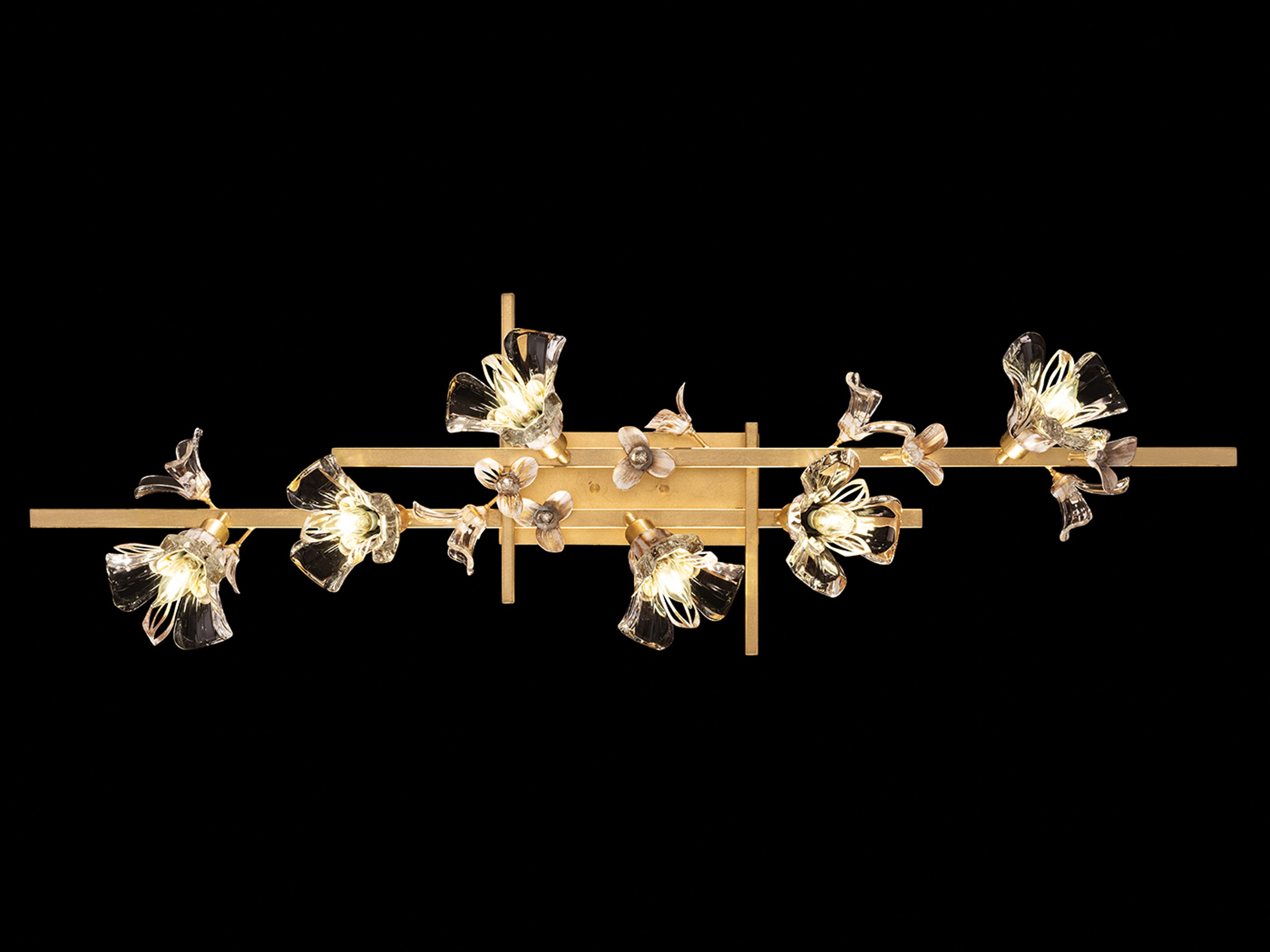 Azu 6-Light Gold Crystal Vanity Light
