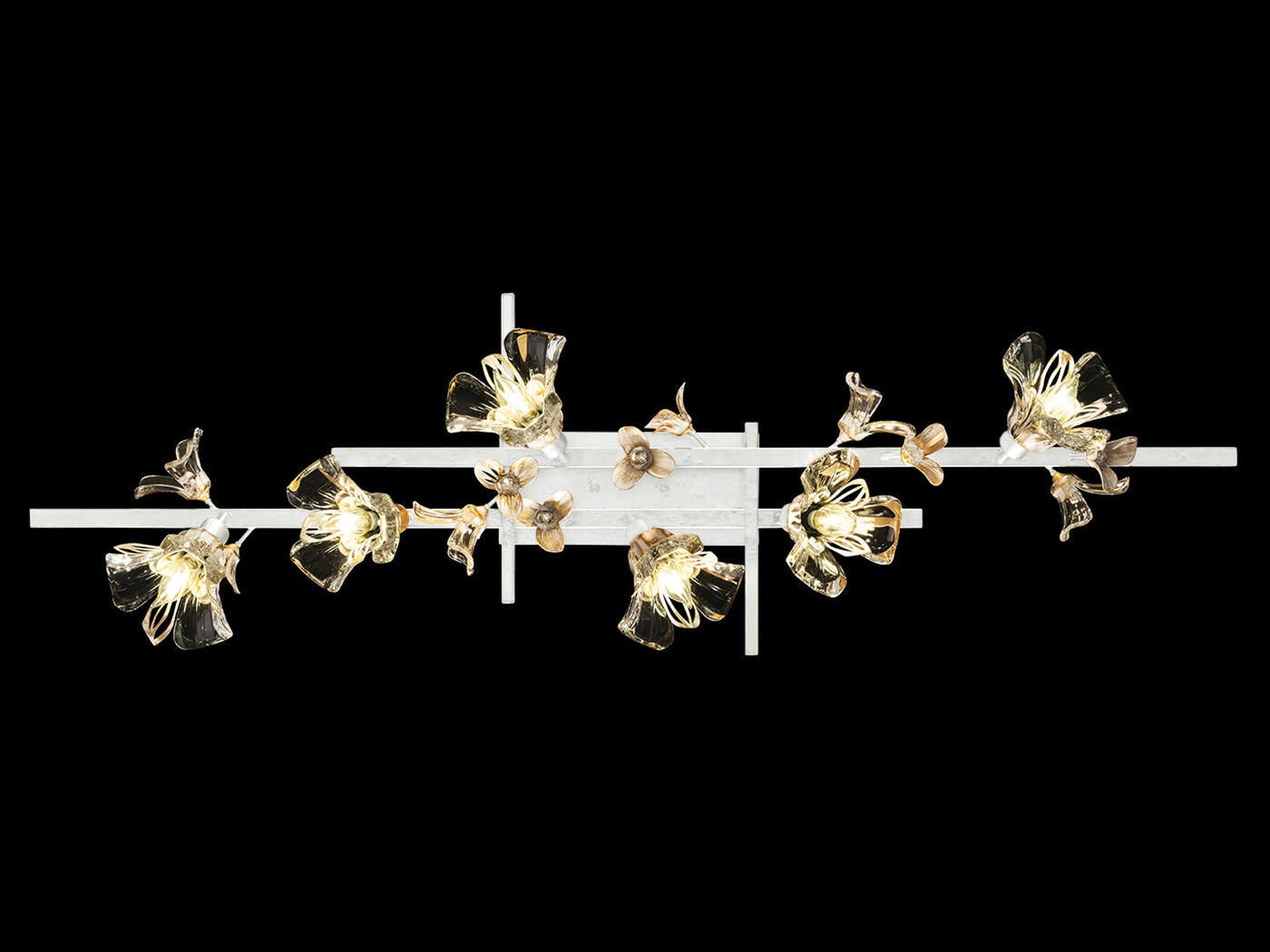 Azu 6-Light White Crystal Vanity Light