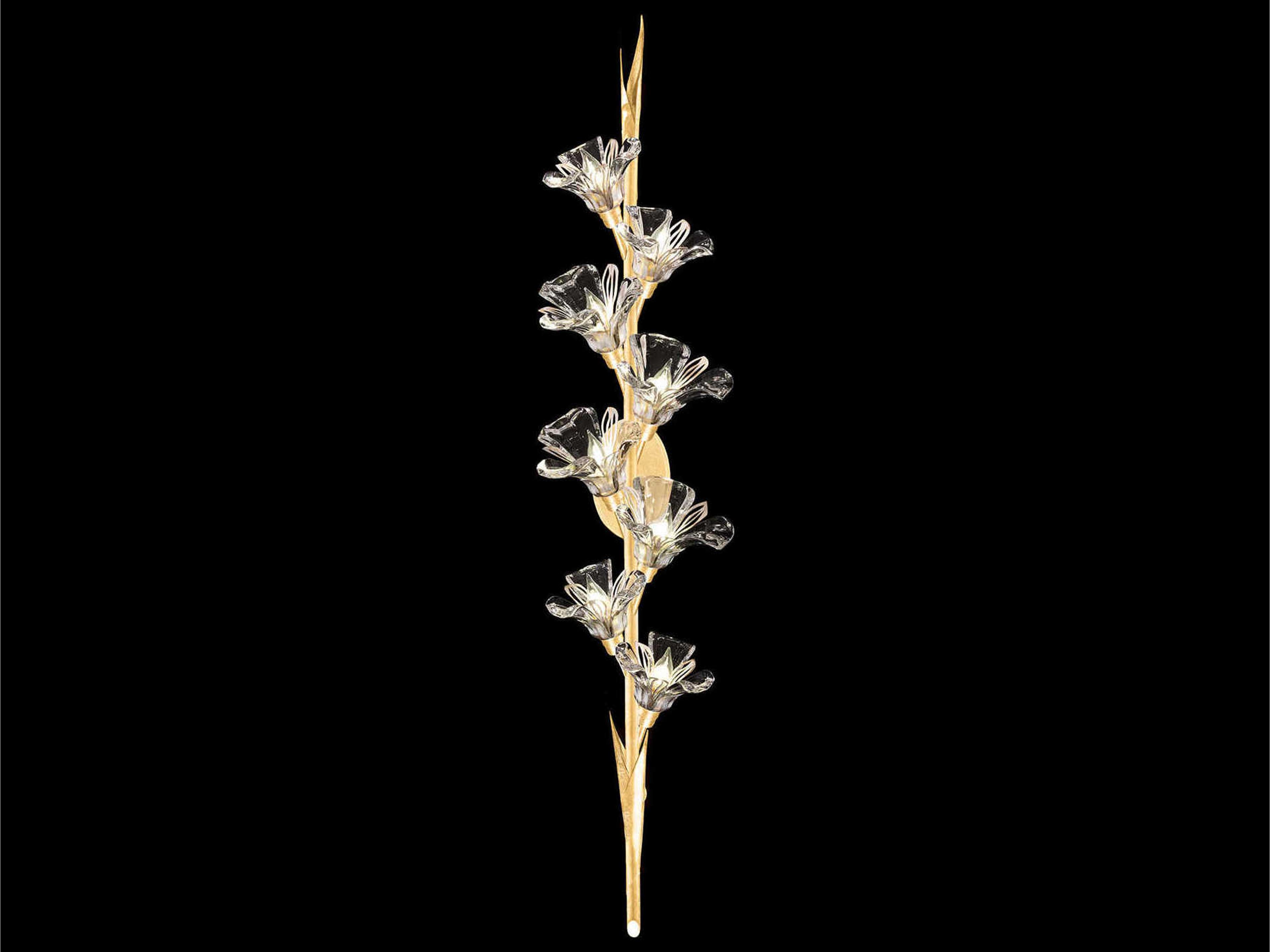 Azu 8-Light Gold Crystal Wall Sconce