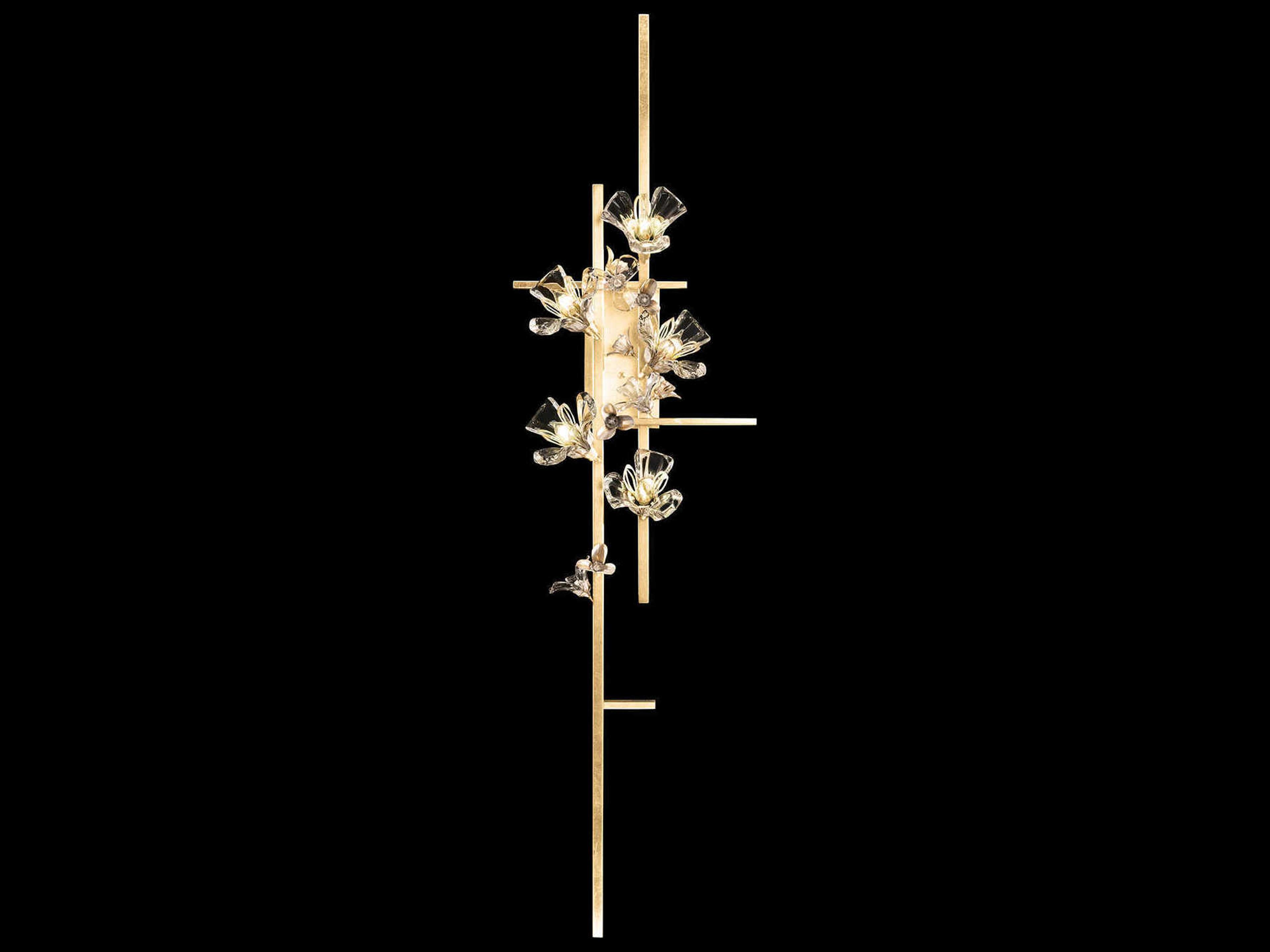 Azu 5-Light Gold Crystal Wall Sconce