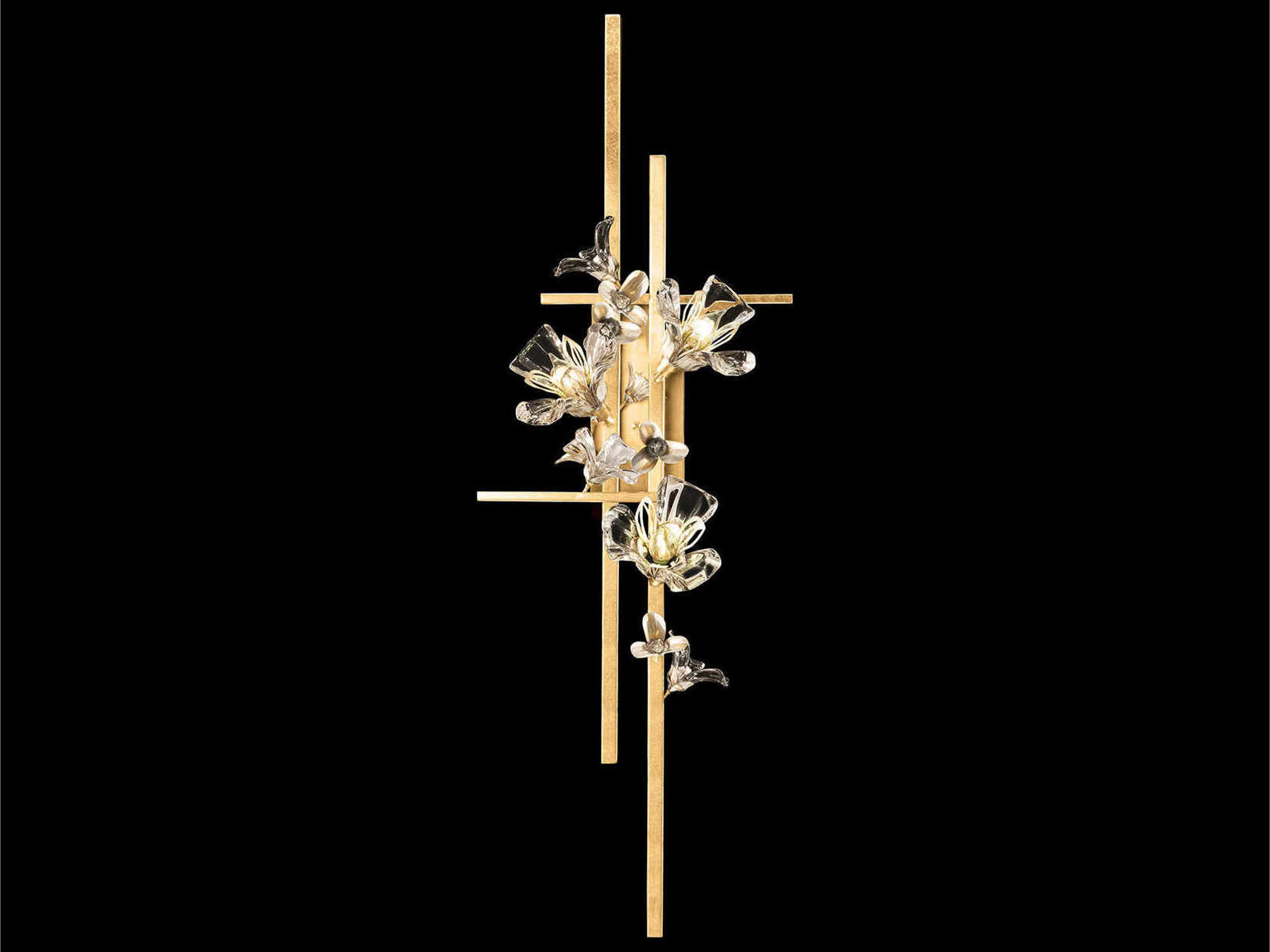 Azu 3-Light Gold Crystal Wall Sconce