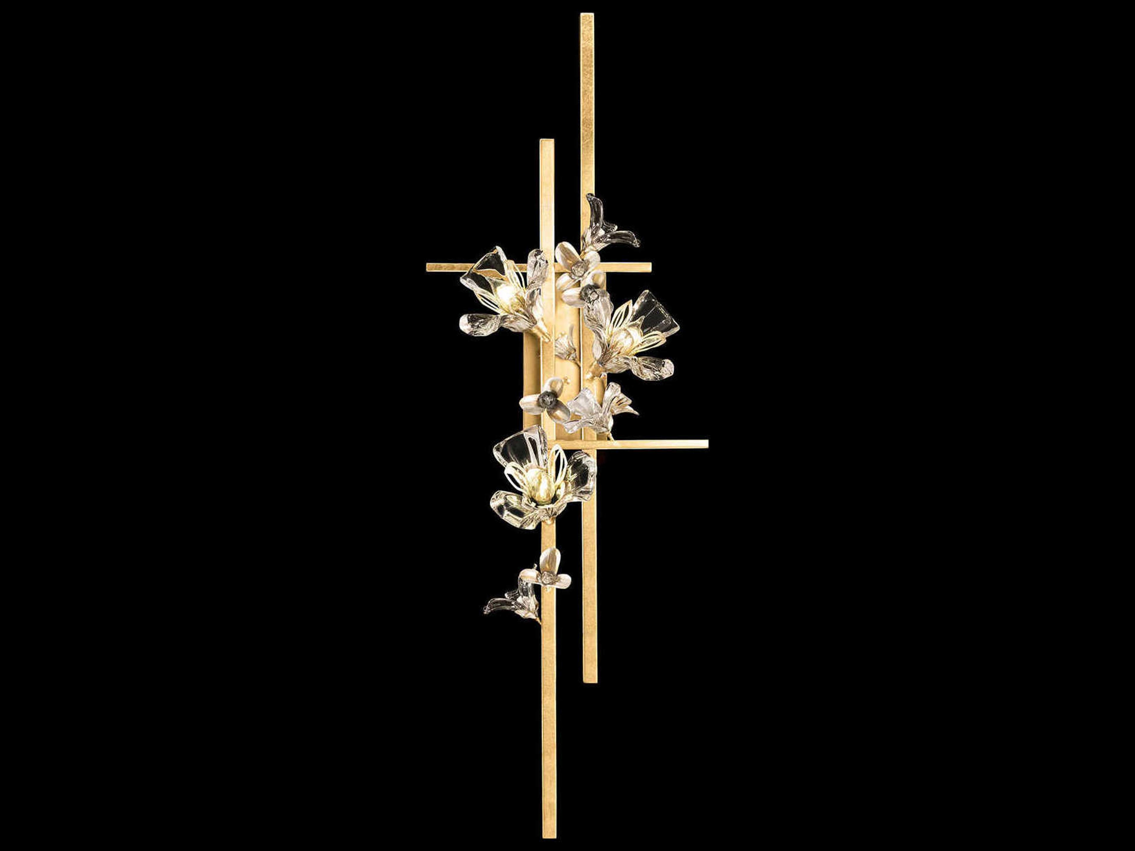 Azu 3-Light Gold Crystal Wall Sconce