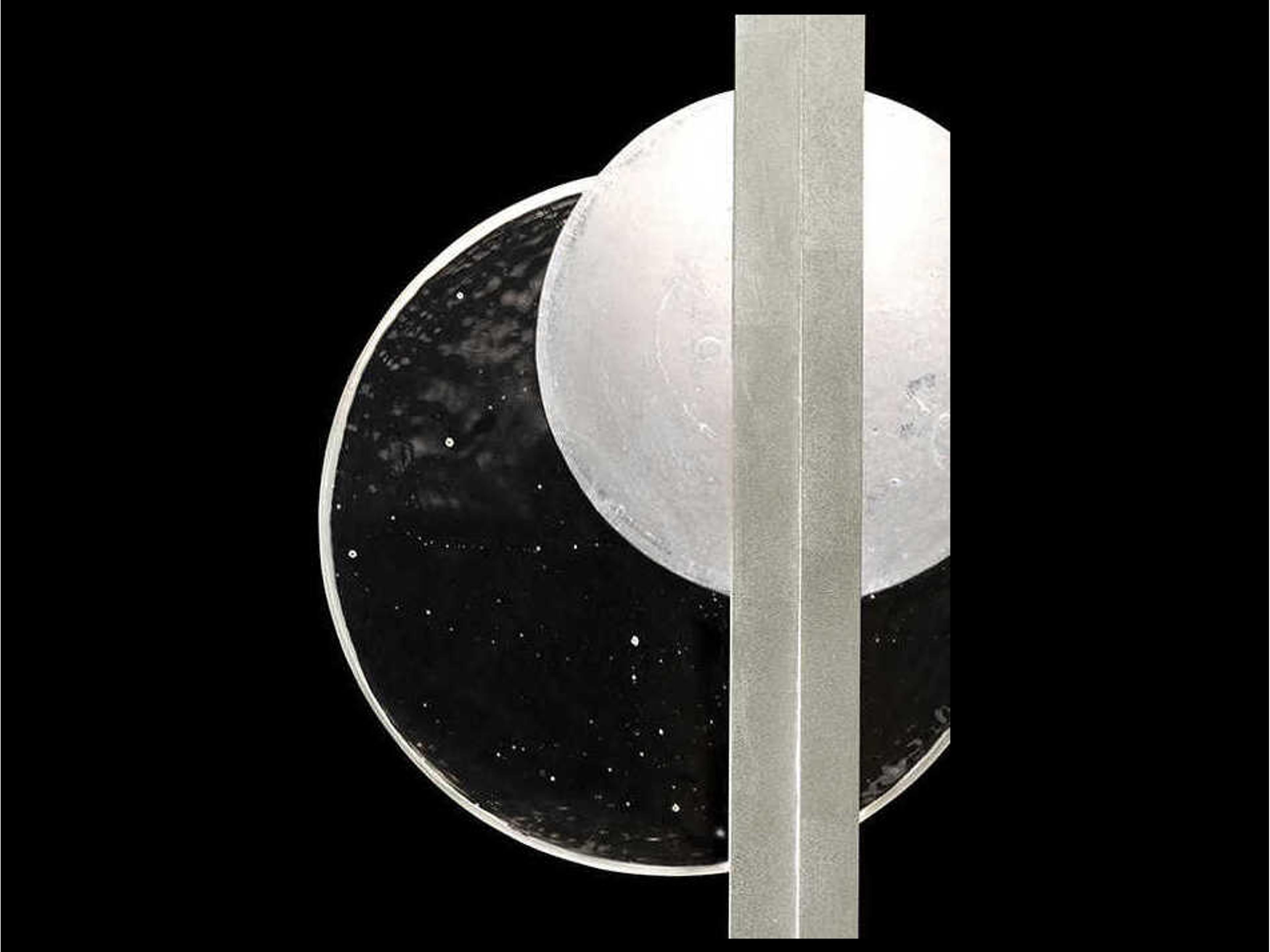 Fine Art Handcrafted Lighting Selene 2-Light Silver Leaf Glass LED Wall Sconce