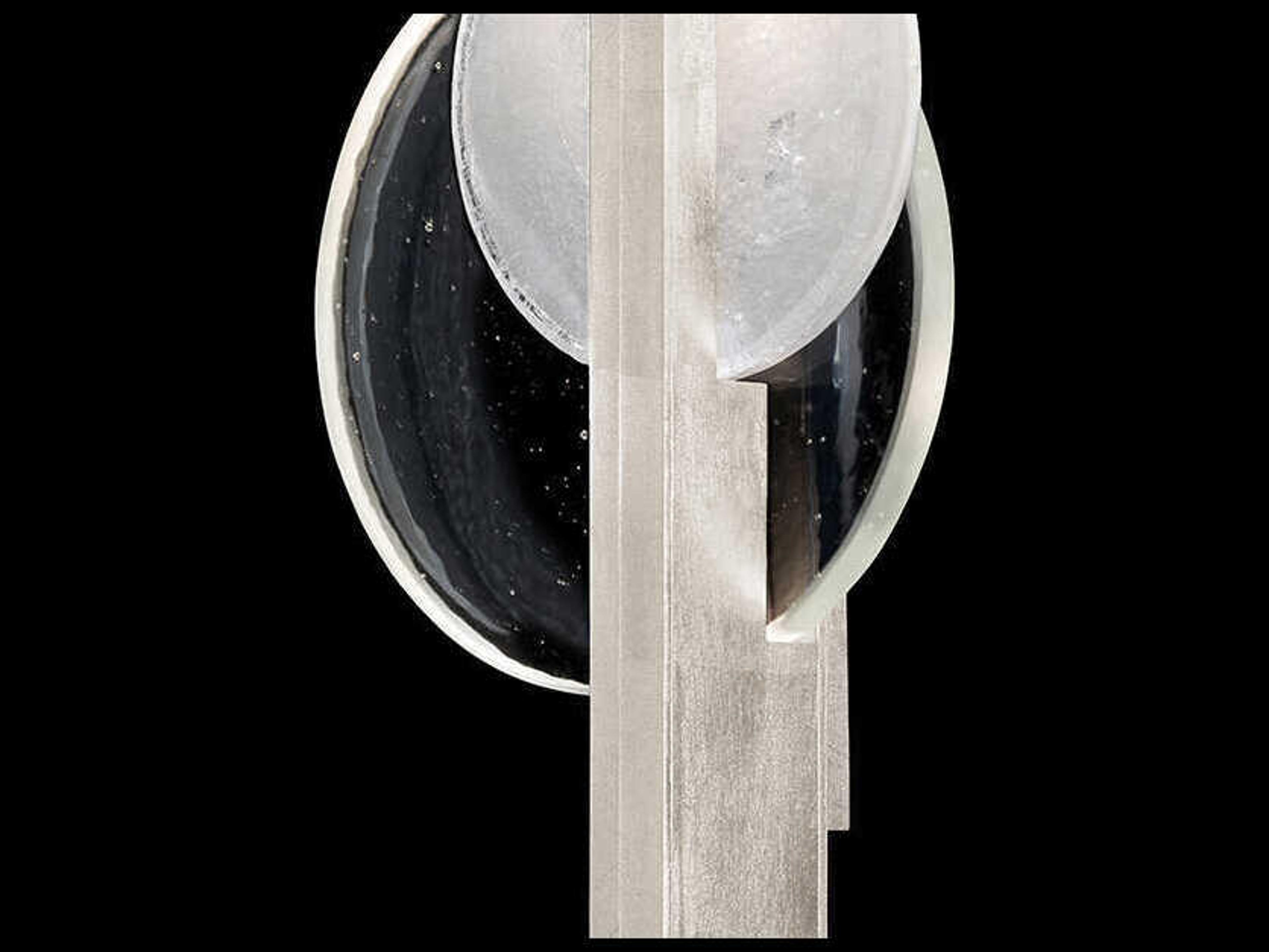 Fine Art Handcrafted Lighting Selene 2-Light Silver Leaf Glass LED Wall Sconce