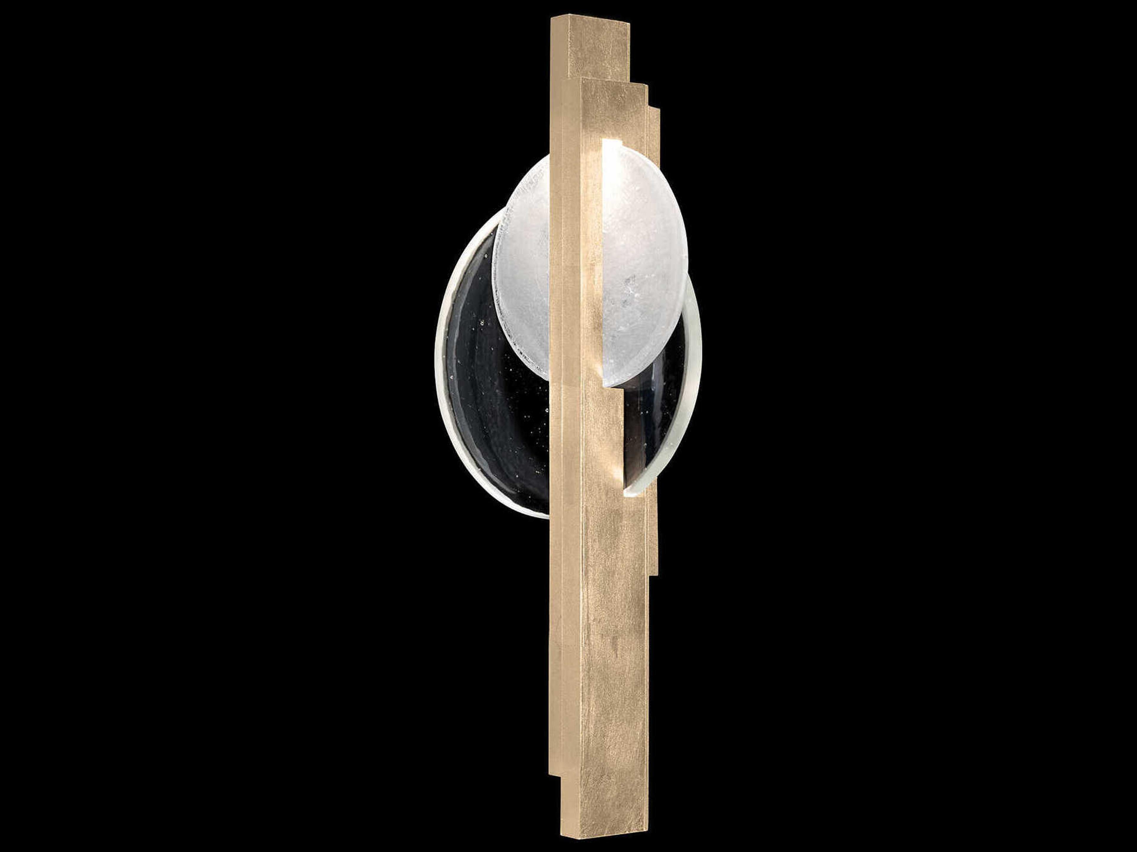 Fine Art Handcrafted Lighting Selene 2-Light Soft Gold Glass LED Wall Sconce