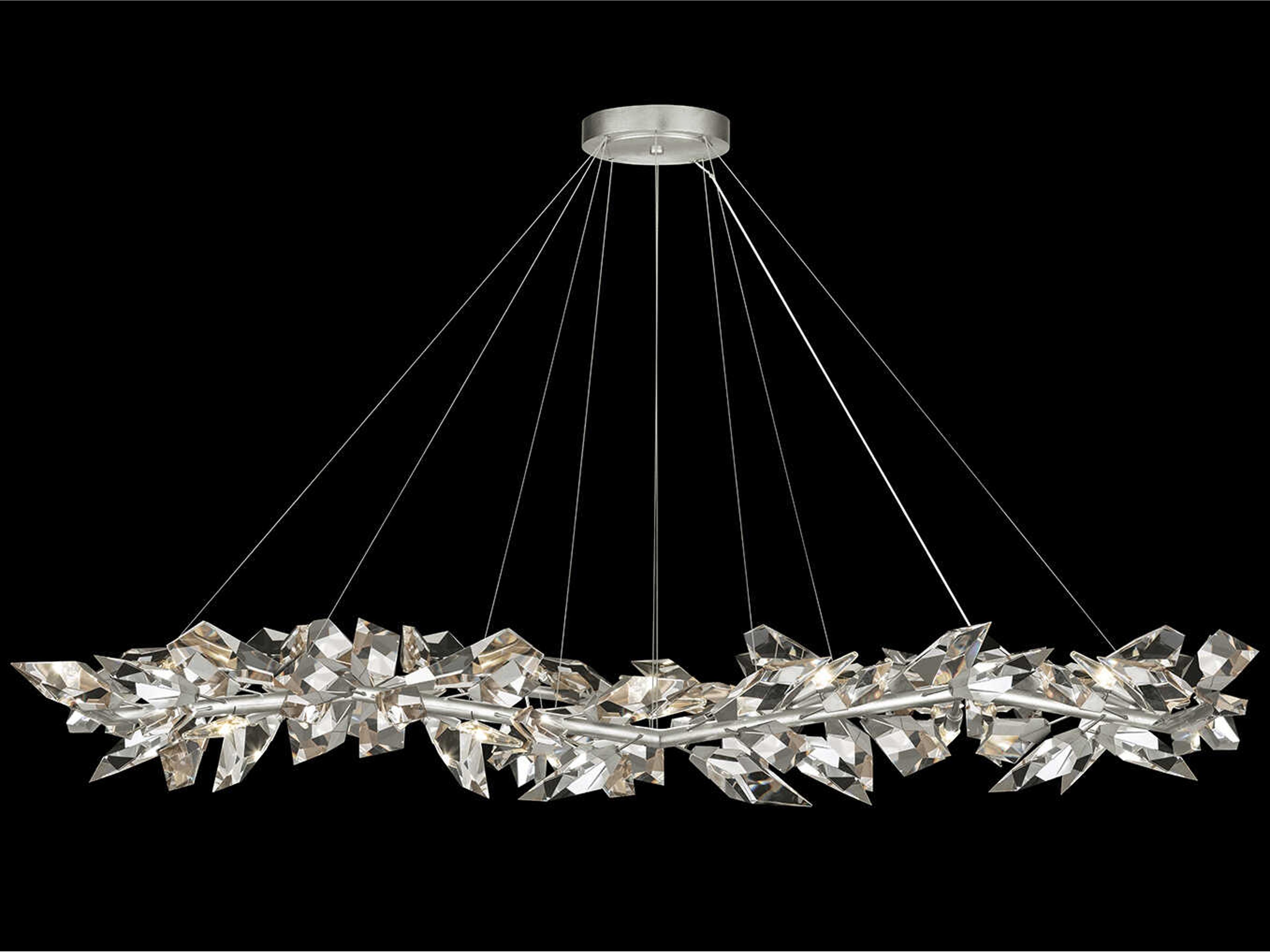 Foret 15-Light Silver Crystal Pendant