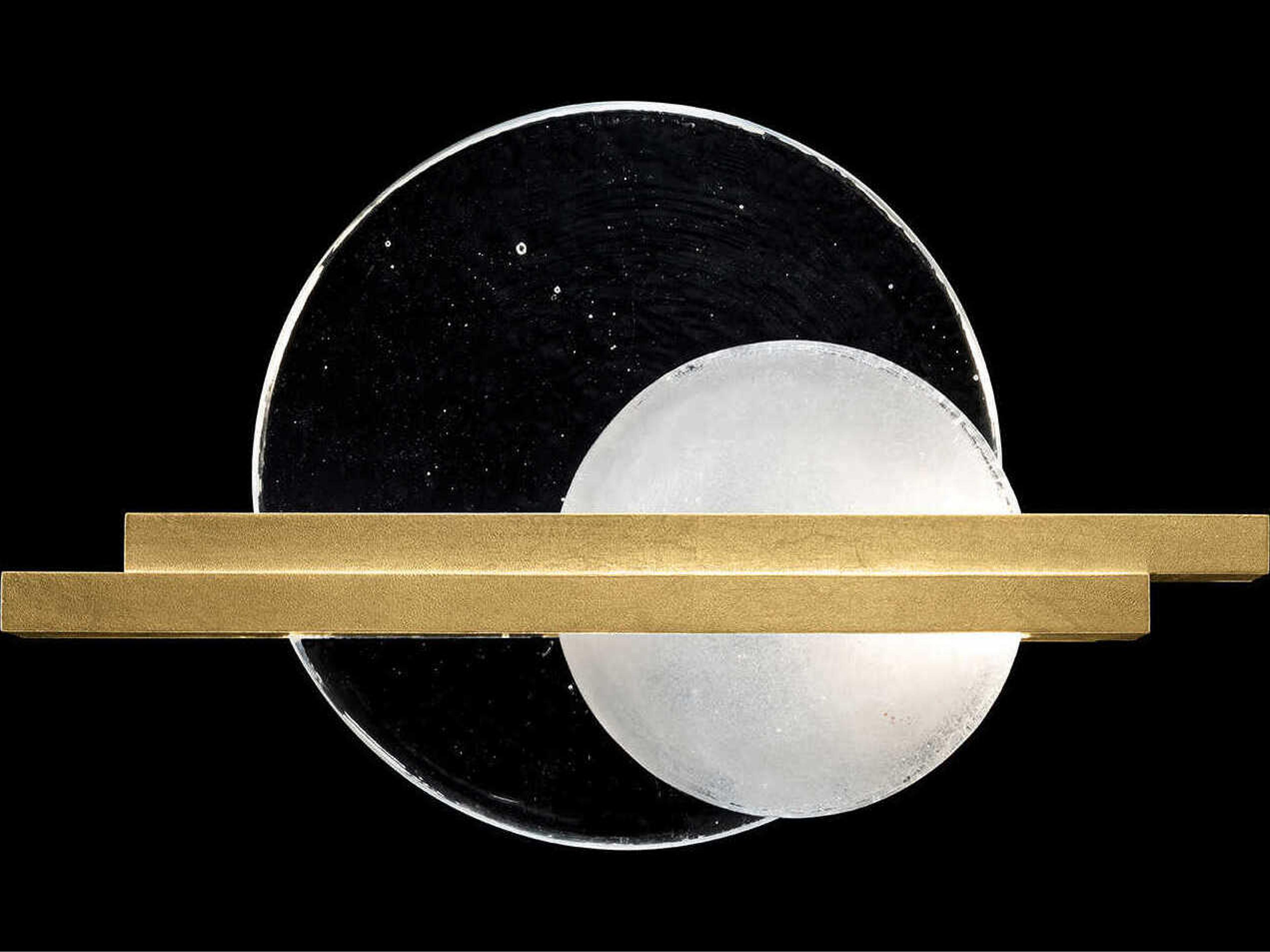 Selene 2-Light Gold Leaf Glass LED Wall Sconce