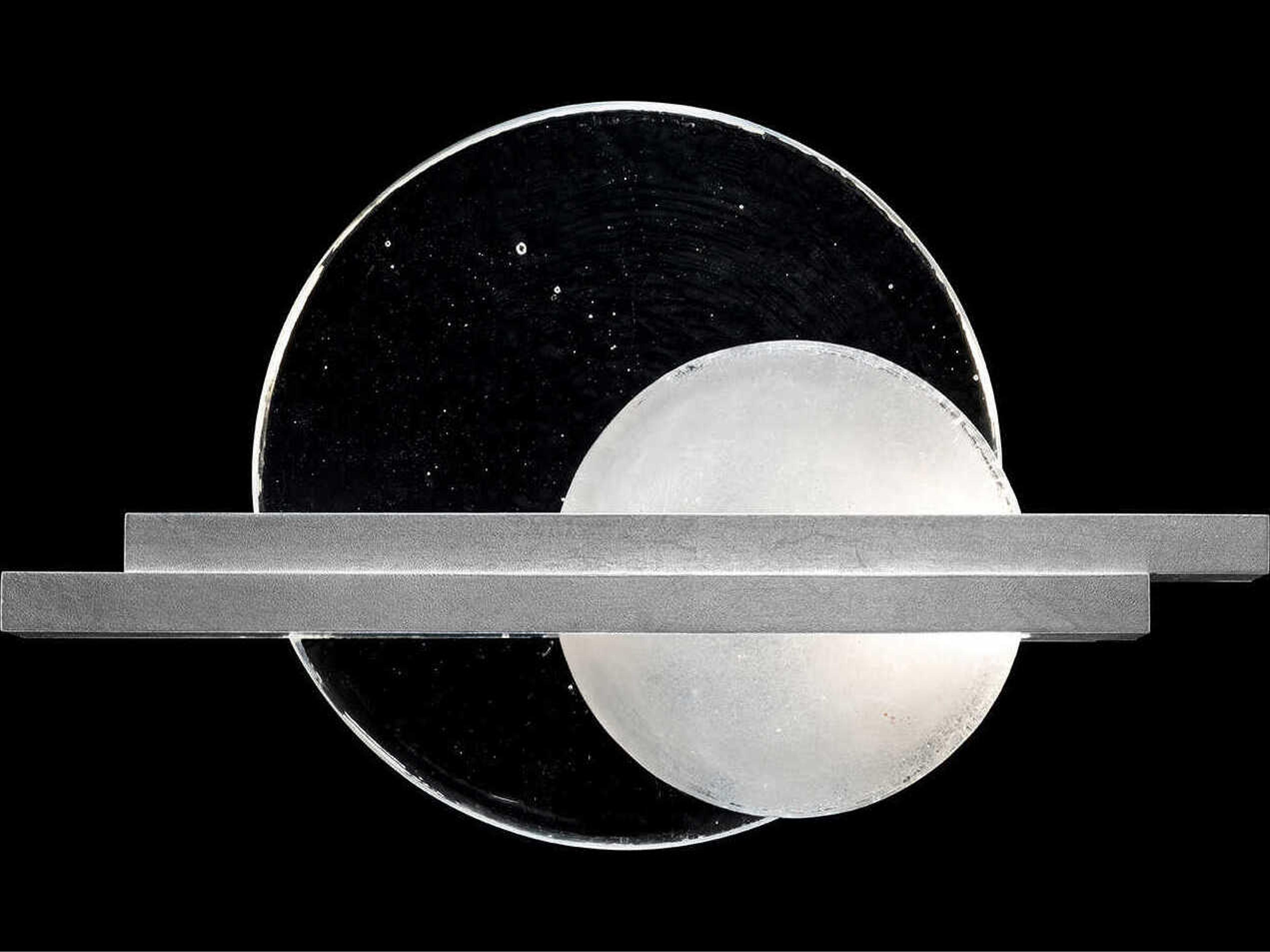 Selene 2-Light Silver Leaf Glass LED Wall Sconce