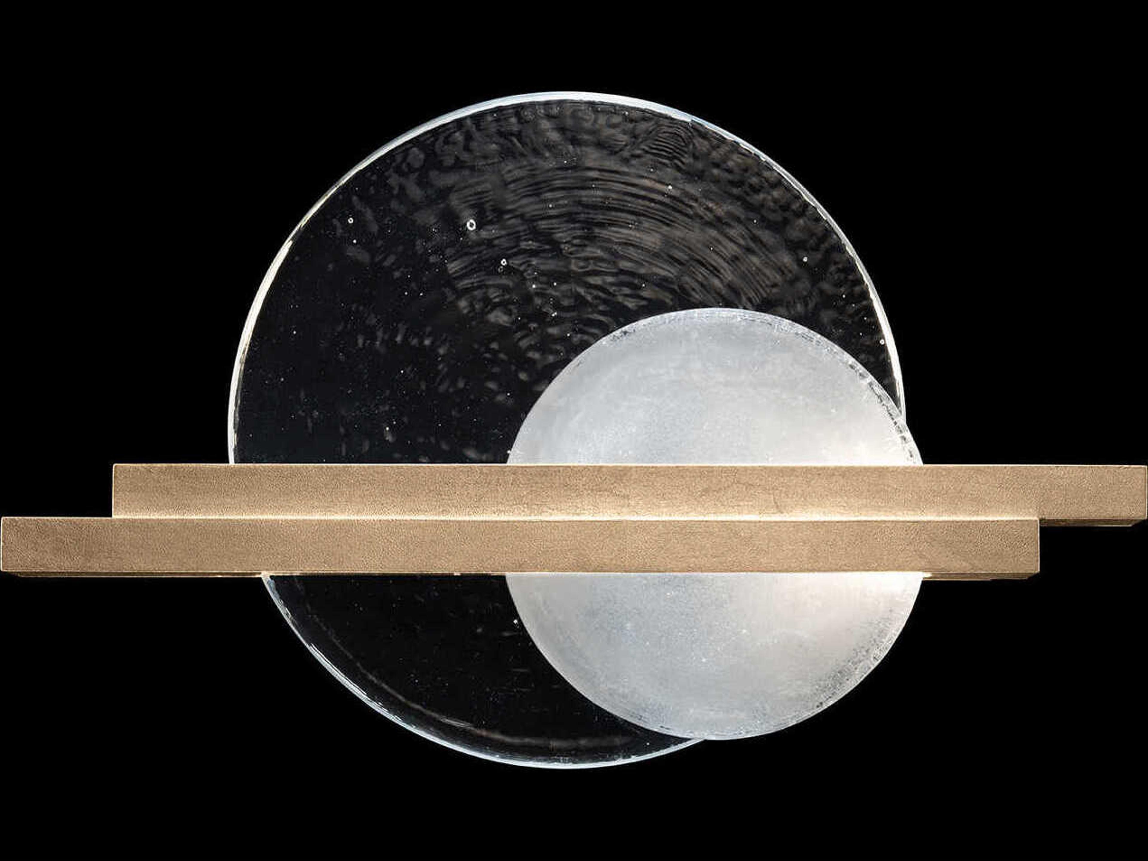 Selene 2-Light Soft Gold Glass LED Wall Sconce